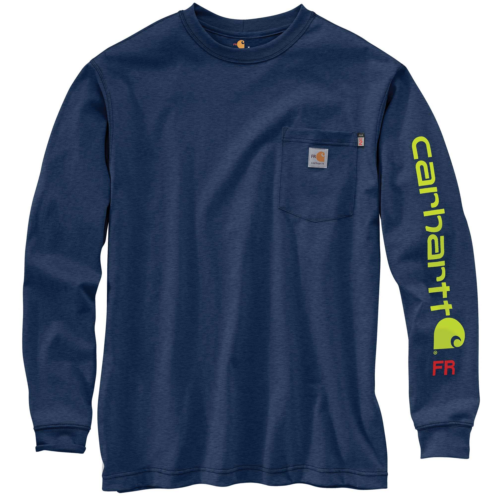 Flame Resistant Carhartt Force Loose Fit Midweight Long-Sleeve Logo Graphic T-Shirt - Carhartt Outlet