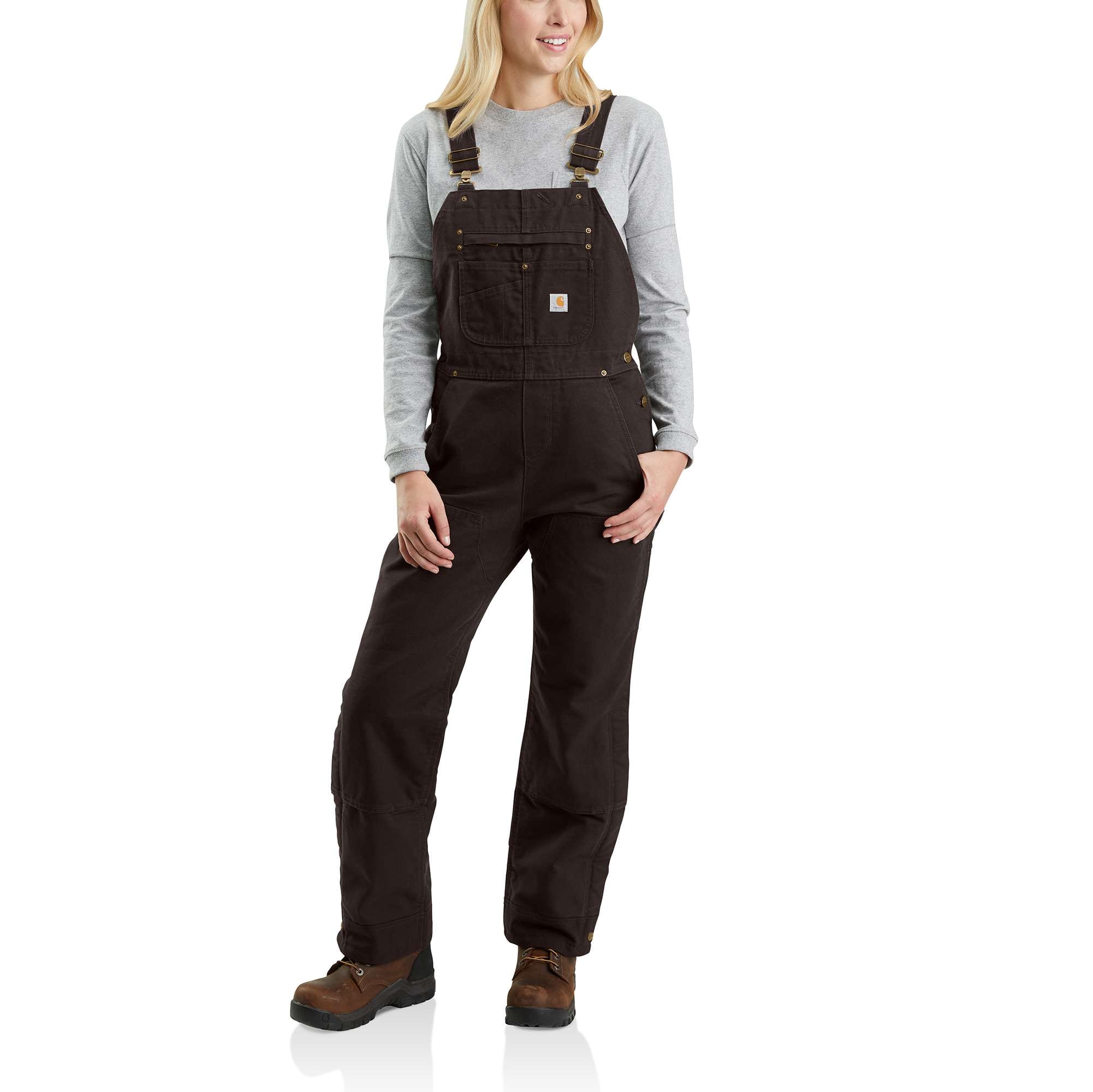 Women's Relaxed Fit Washed Duck Insulated Bib Overall - 3 Warmest Rating - Carhartt Outlet
