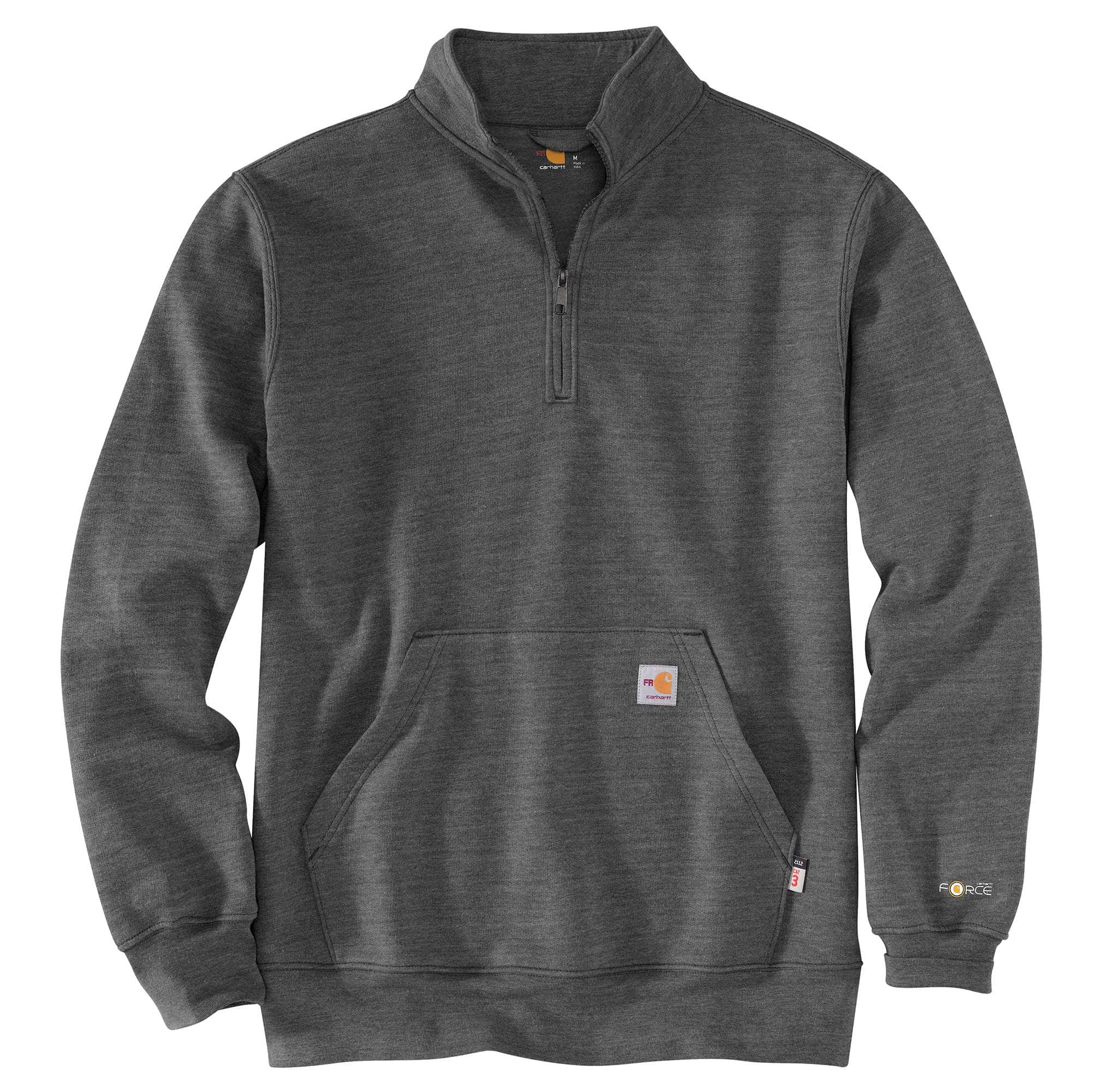Flame-Resistant Carhartt Force Loose Fit Midweight Mock Neck Sweatshirt - Carhartt Outlet
