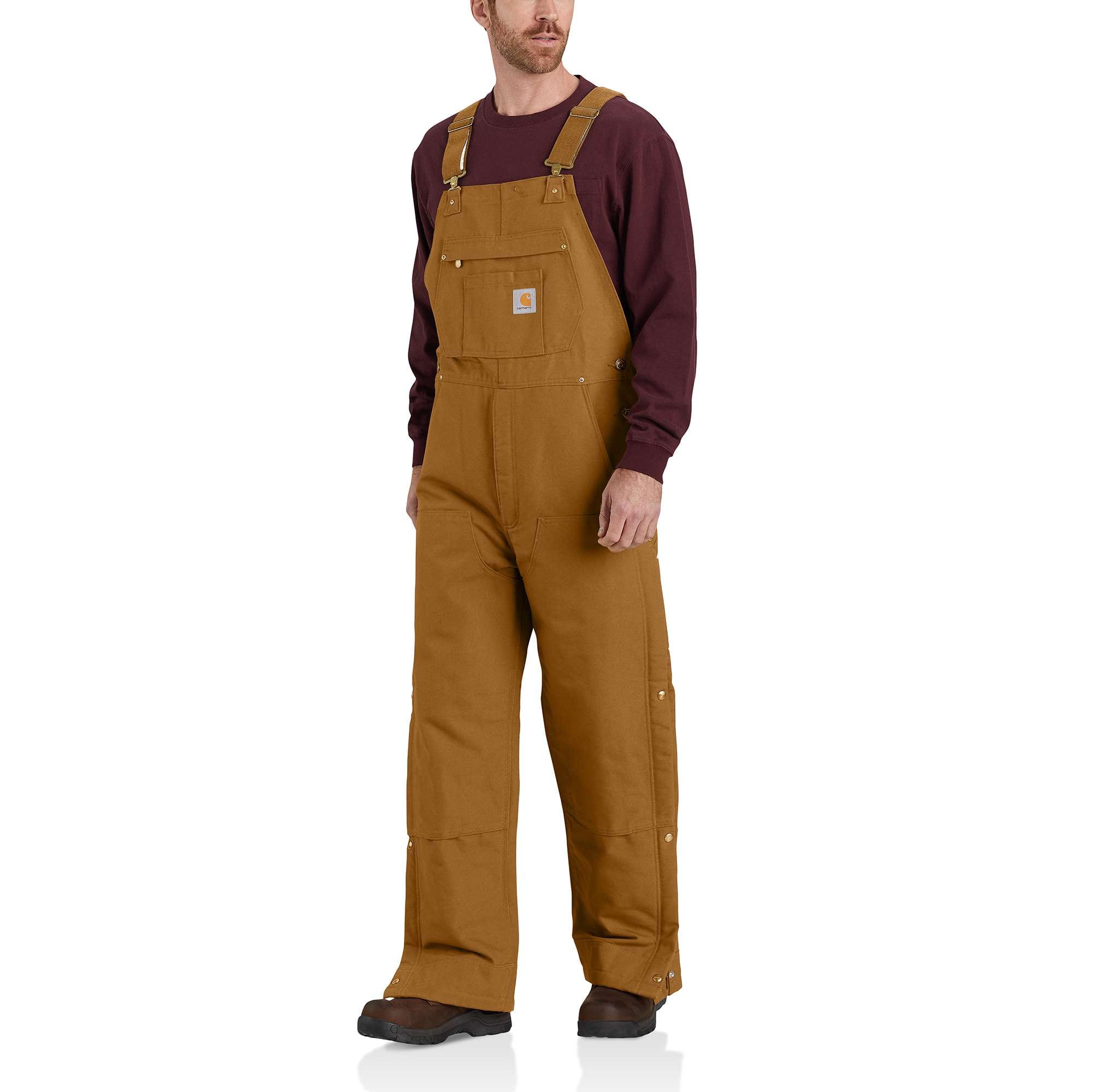 Loose Fit Firm Duck Insulated Bib Overall - 2 Warmer Rating - Carhartt Outlet