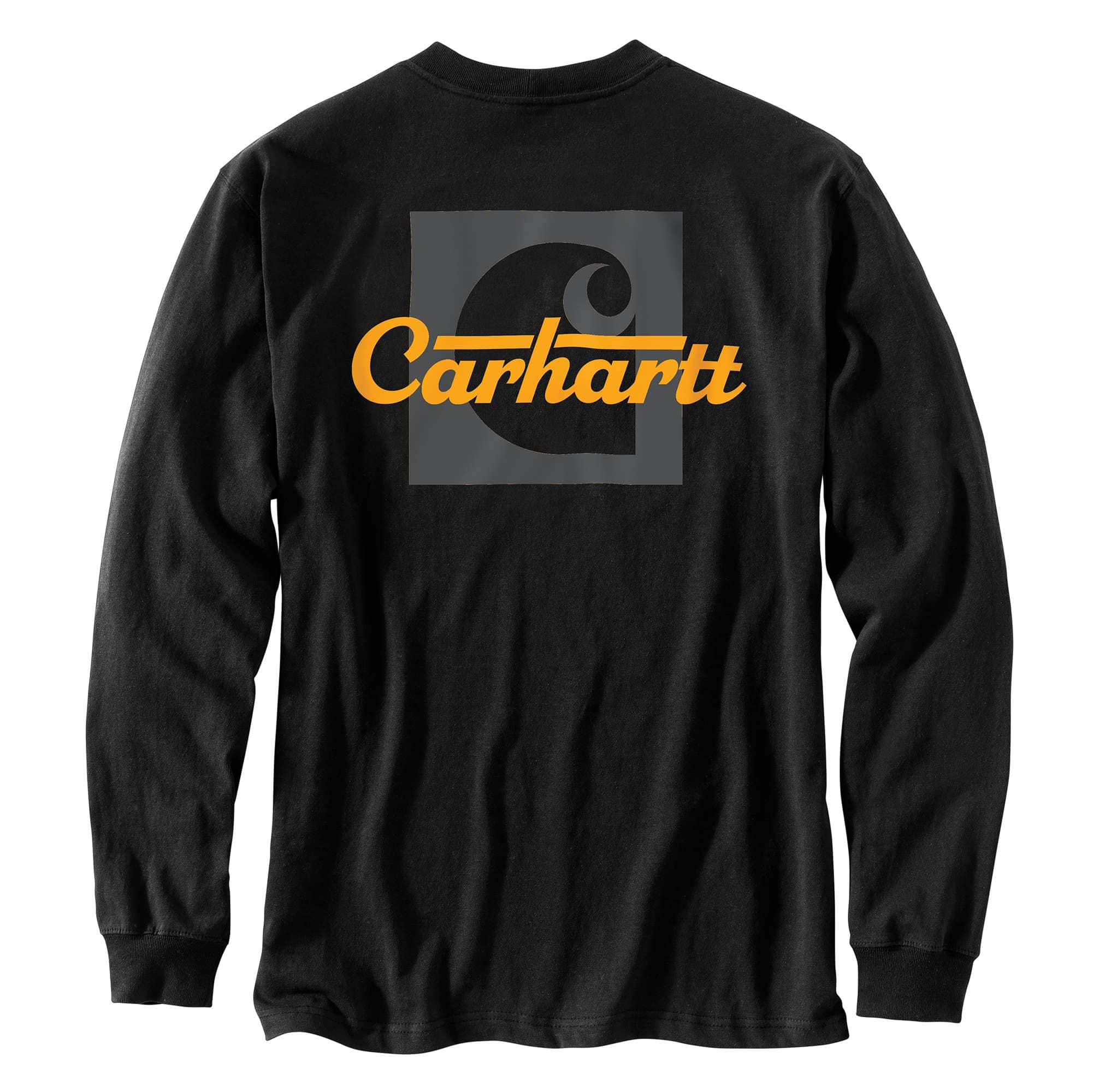 Loose Fit Heavyweight Long-Sleeve Pocket Script Graphic T-Shirt - Carhartt Outlet