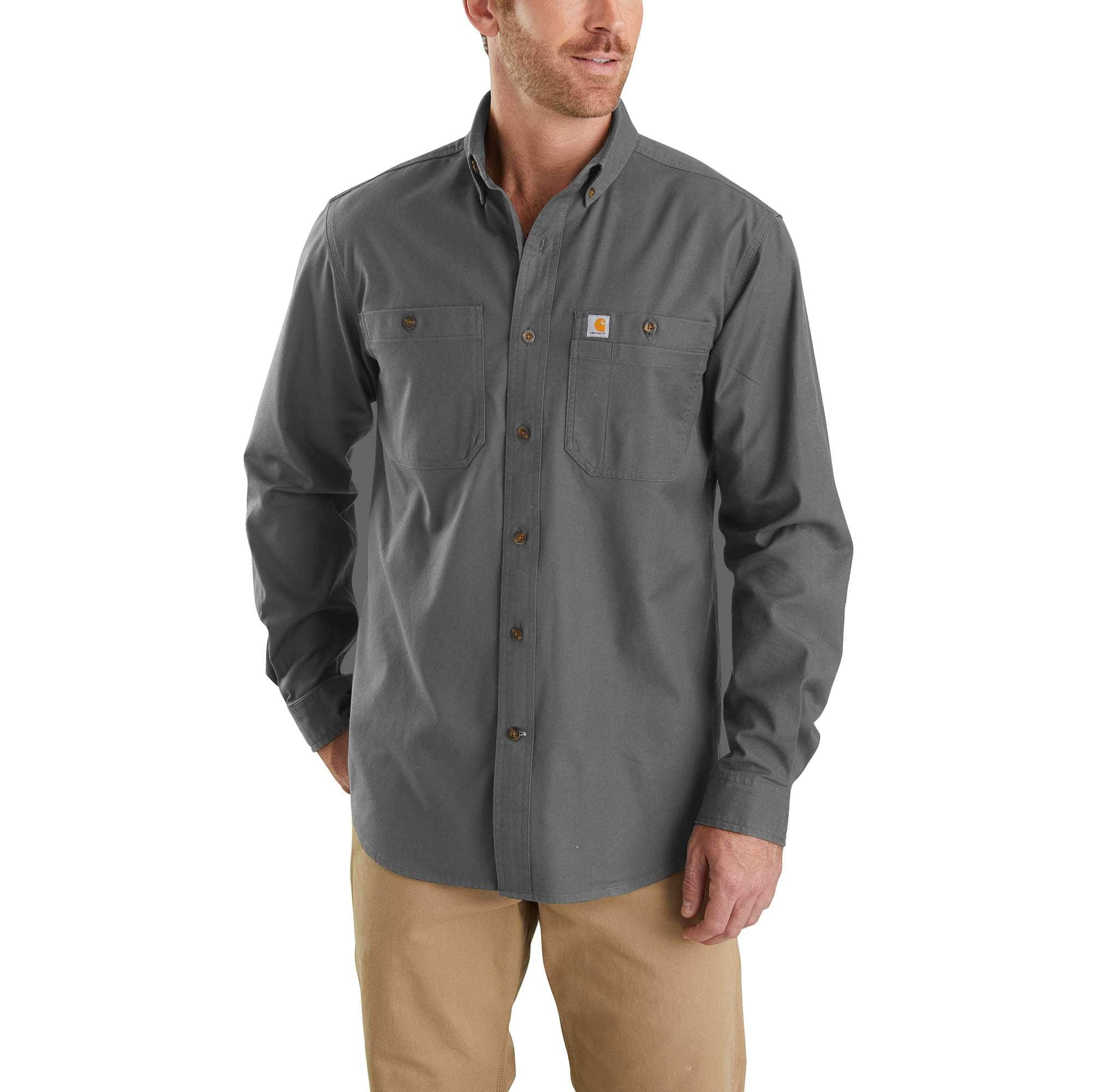 Rugged Flex Relaxed Fit Midweight Canvas Long-Sleeve Shirt - Carhartt Outlet