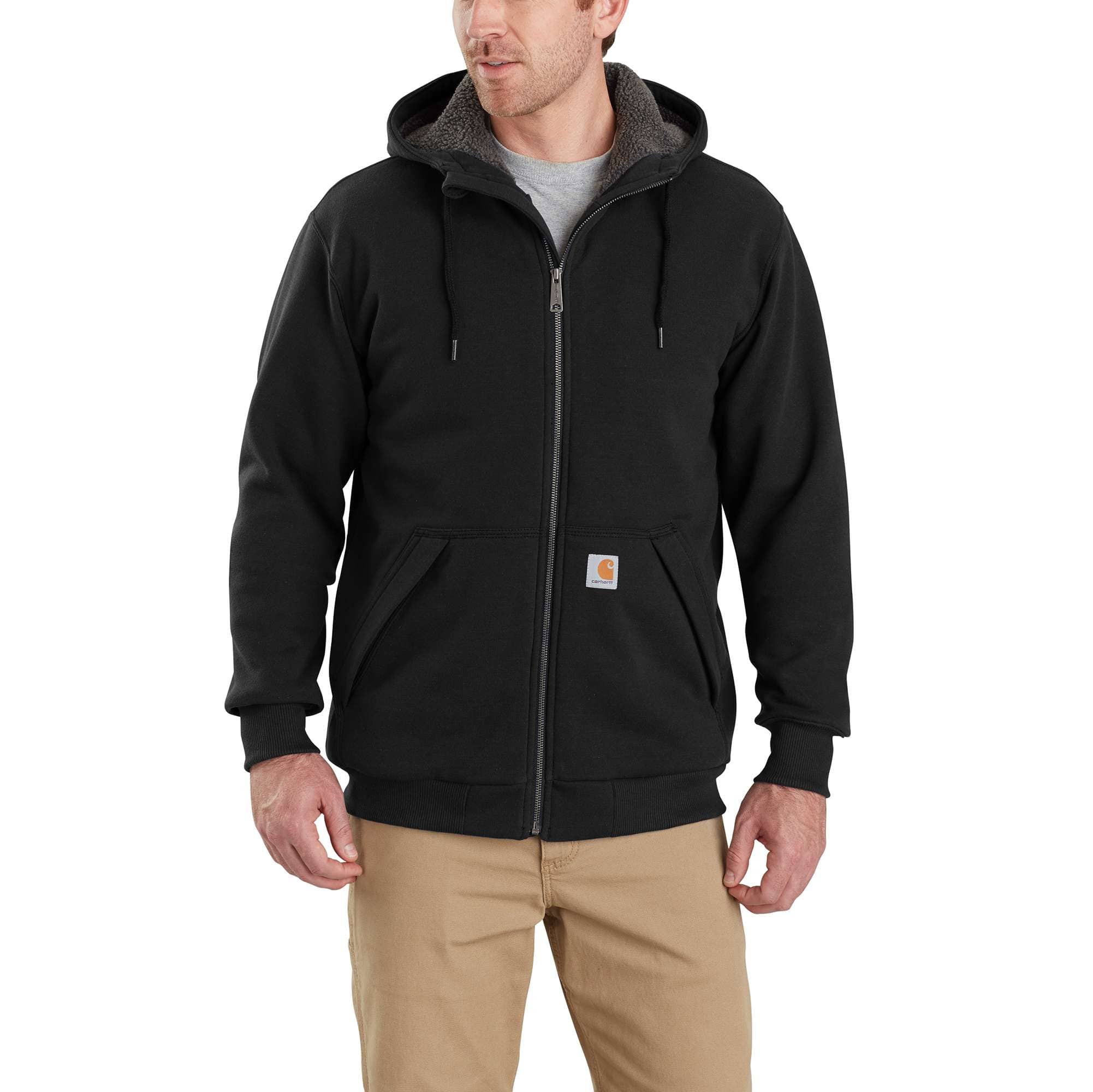 Rain Defender Relaxed Fit Midweight Sherpa-Lined Full-Zip Sweatshirt - Carhartt Outlet