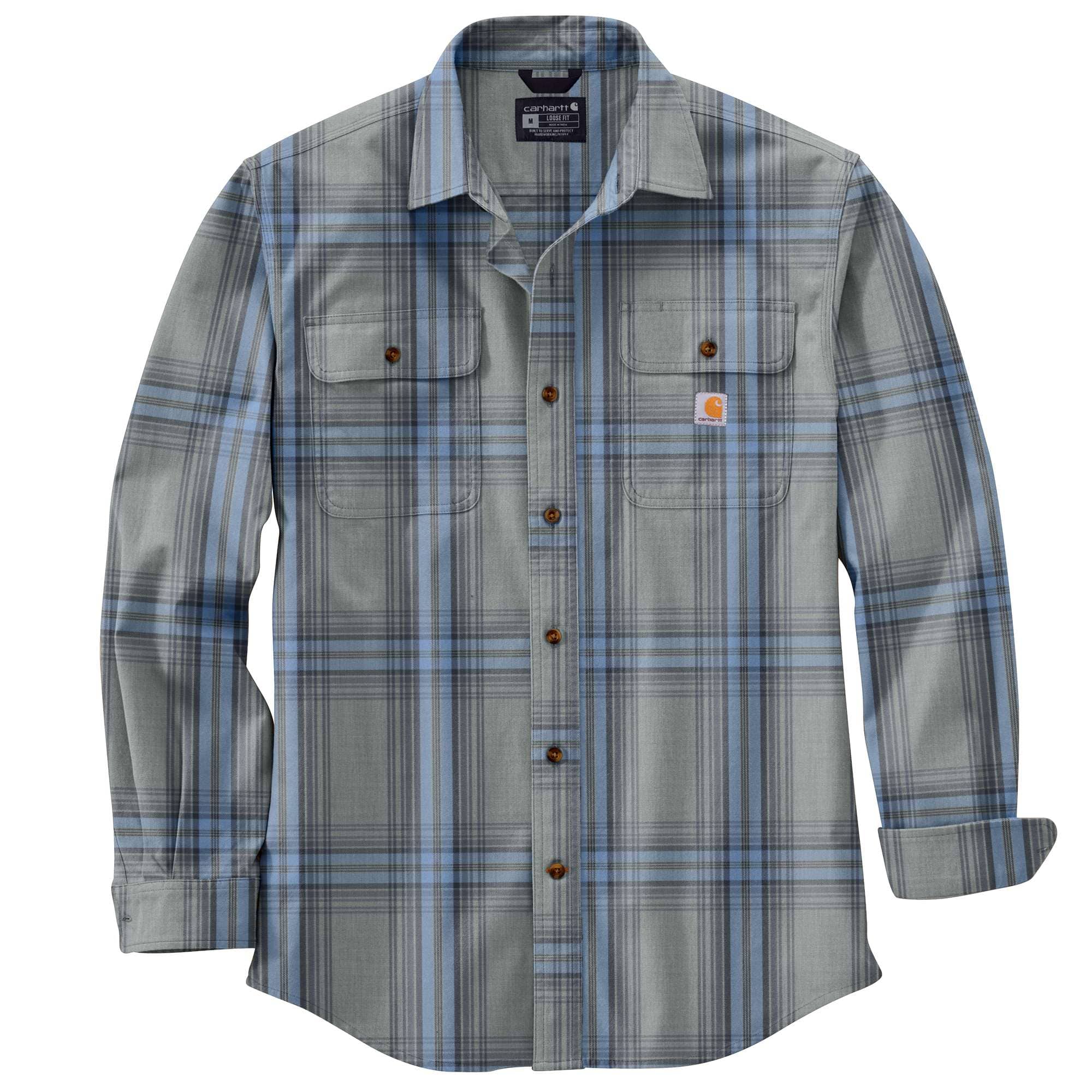 Loose Fit Heavyweight Flannel Long-Sleeve Plaid Shirt - Carhartt Outlet