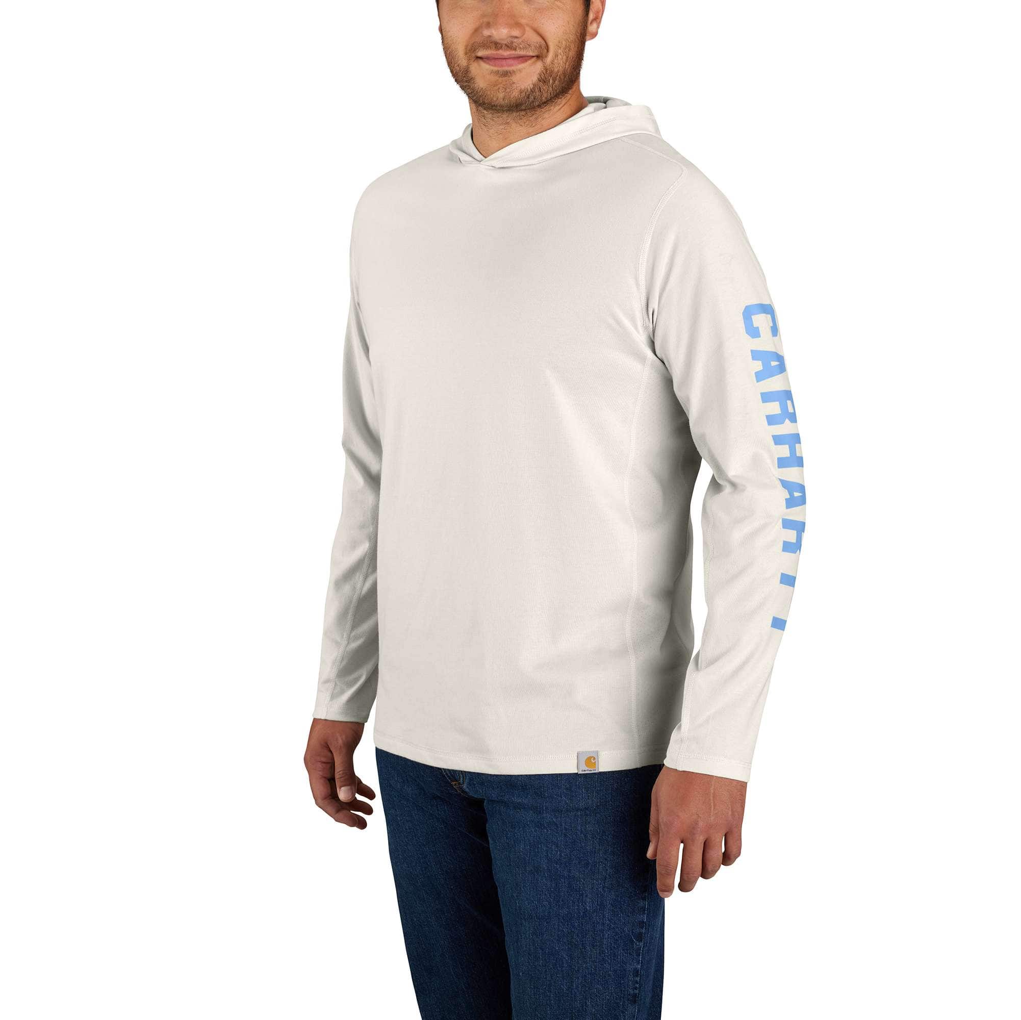 Carhartt Force Relaxed Fit Midweight Long-Sleeve Logo Graphic Hooded T-Shirt - Carhartt Outlet
