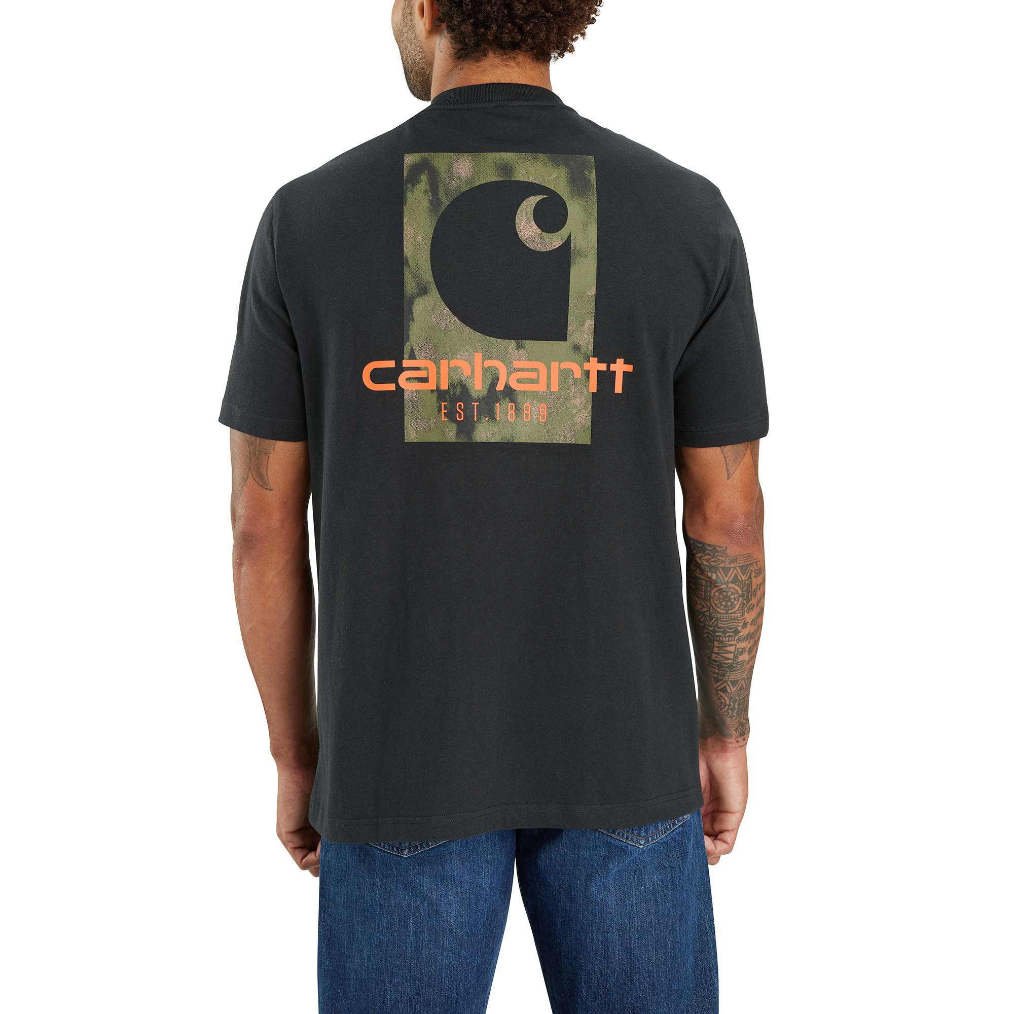 Loose Fit Heavyweight Short-Sleeve Camo Logo Graphic T-Shirt - Carhartt Outlet