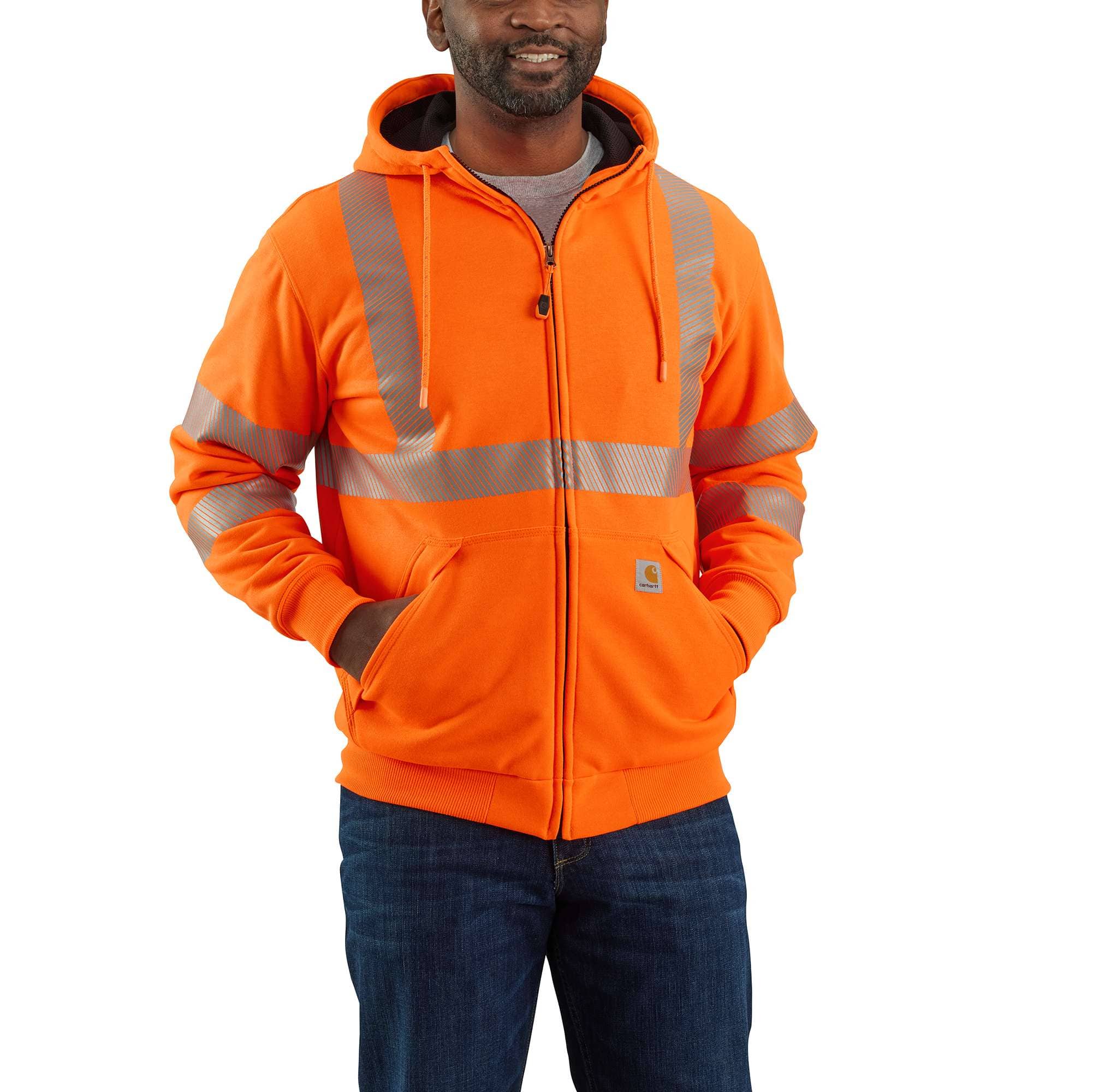 High-Visibility Loose Fit Midweight Thermal-Lined Full-Zip Class 3 Sweatshirt - Carhartt Outlet