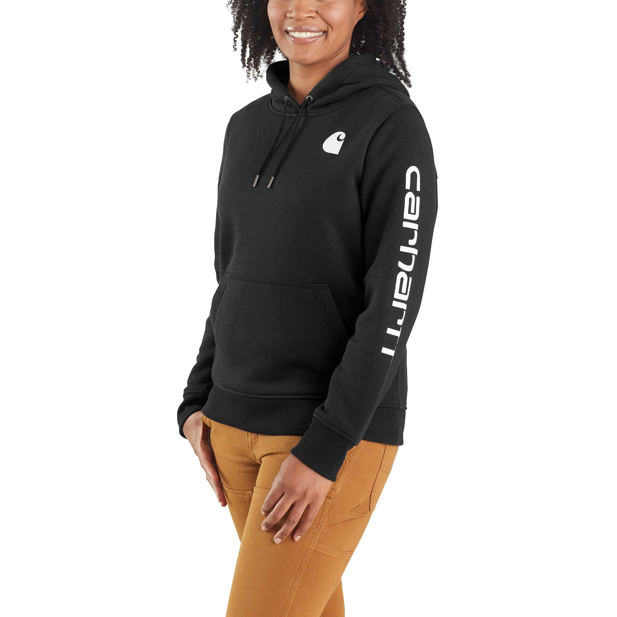Women's Relaxed Fit Midweight Logo Sleeve Graphic Hoodie - Carhartt Outlet