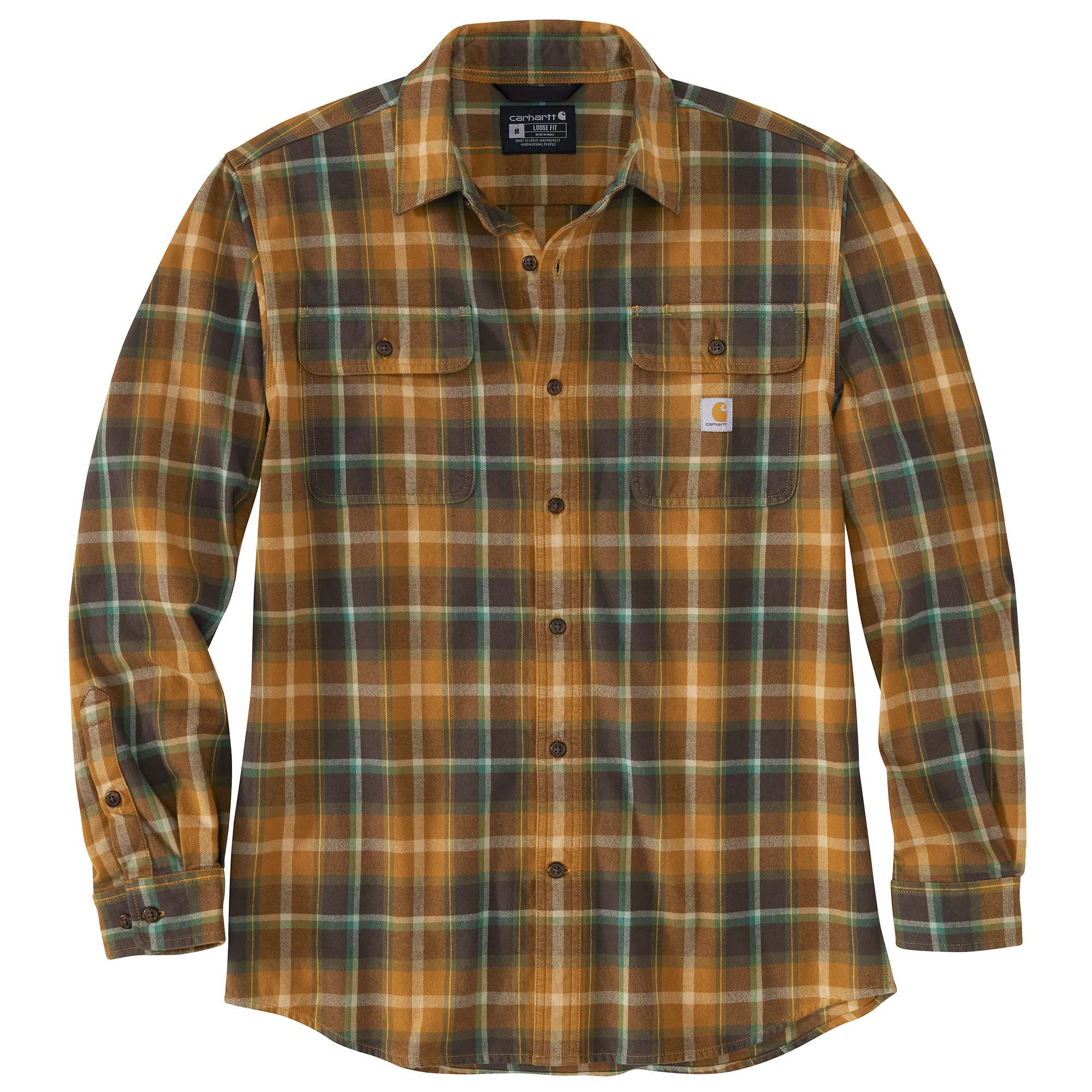 Loose Fit Heavyweight Flannel Long-Sleeve Plaid Shirt - Carhartt Outlet