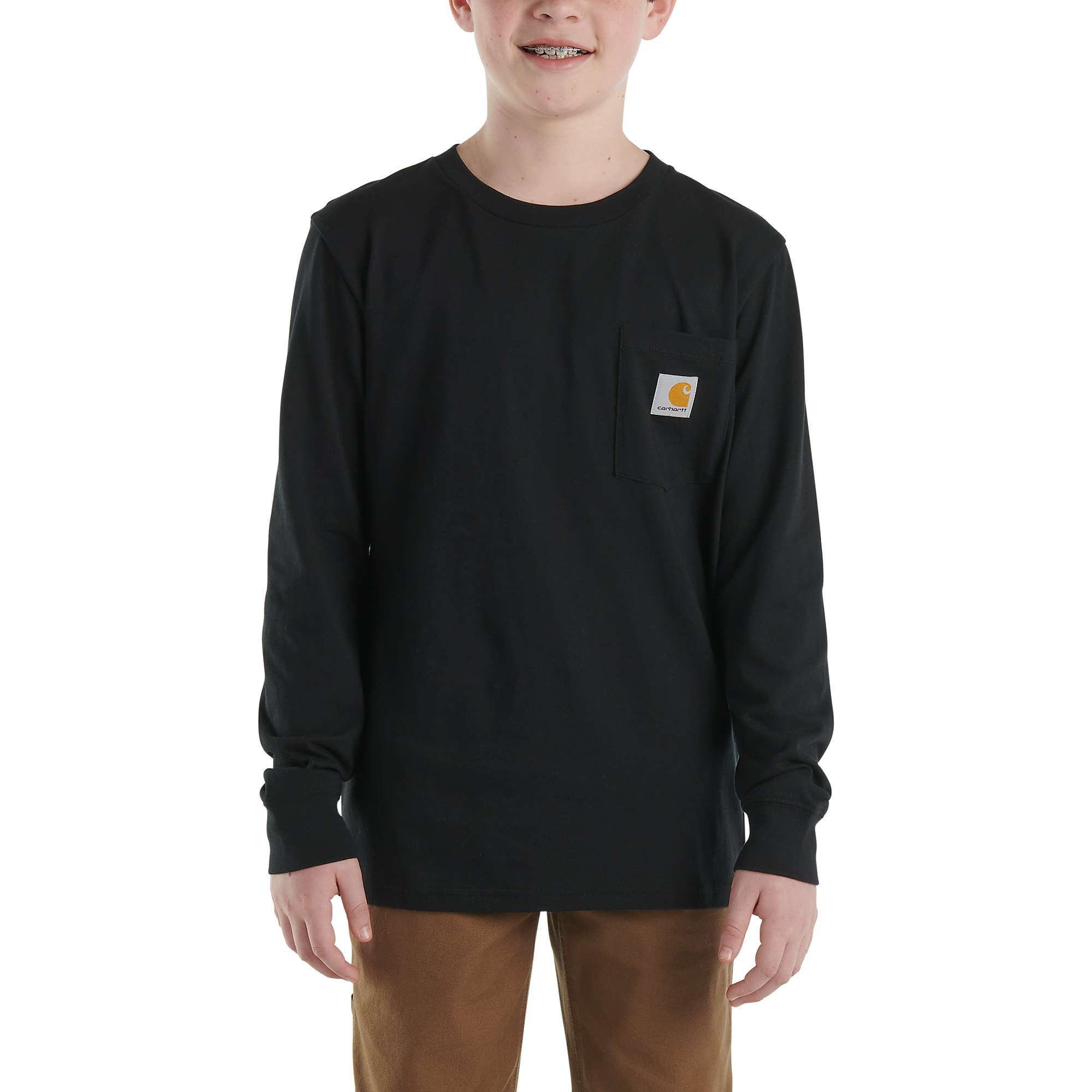 Boys' Long-Sleeve Pocket T-Shirt - Carhartt Outlet