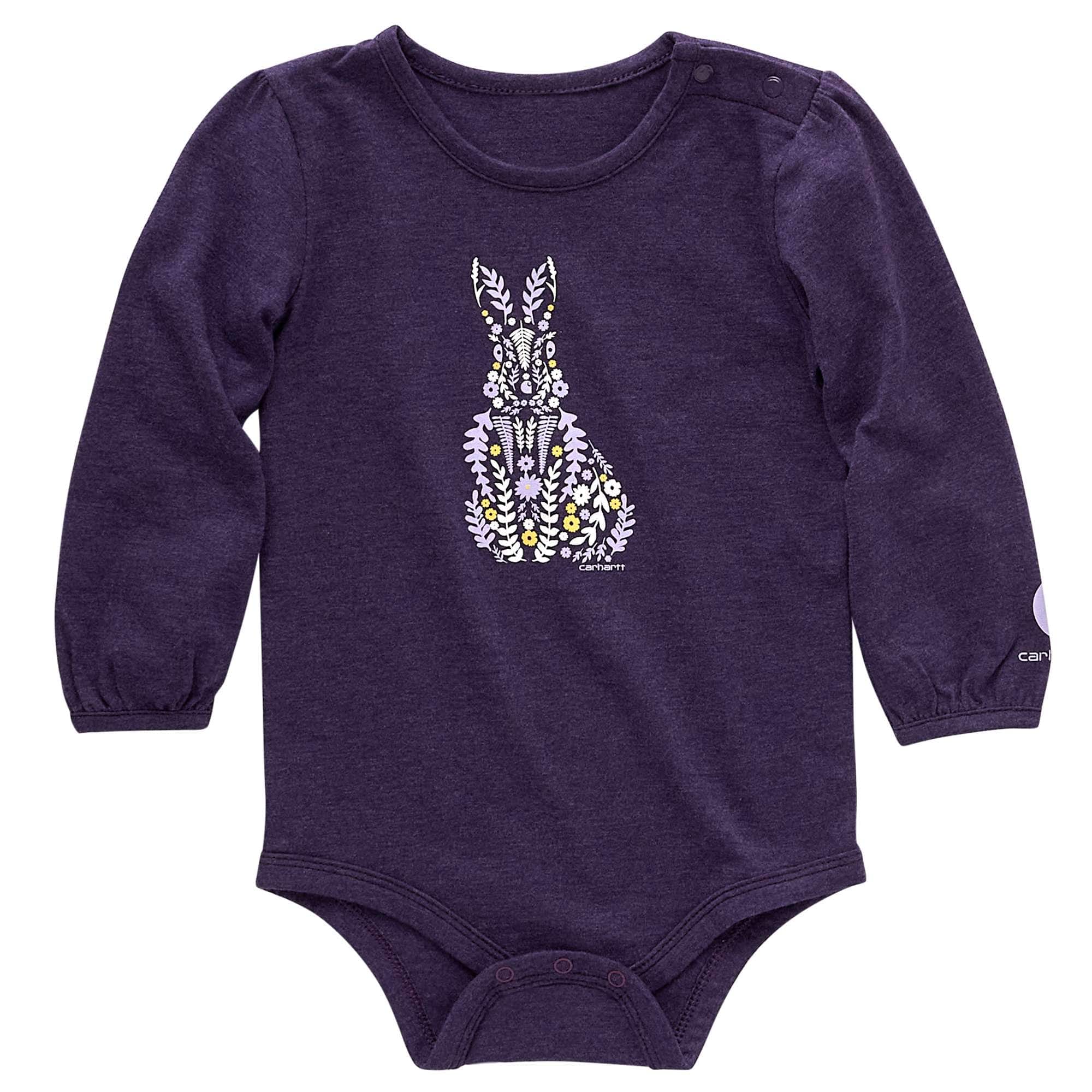 Girls' Long-Sleeve Floral Bunny Bodysuit - Carhartt Outlet