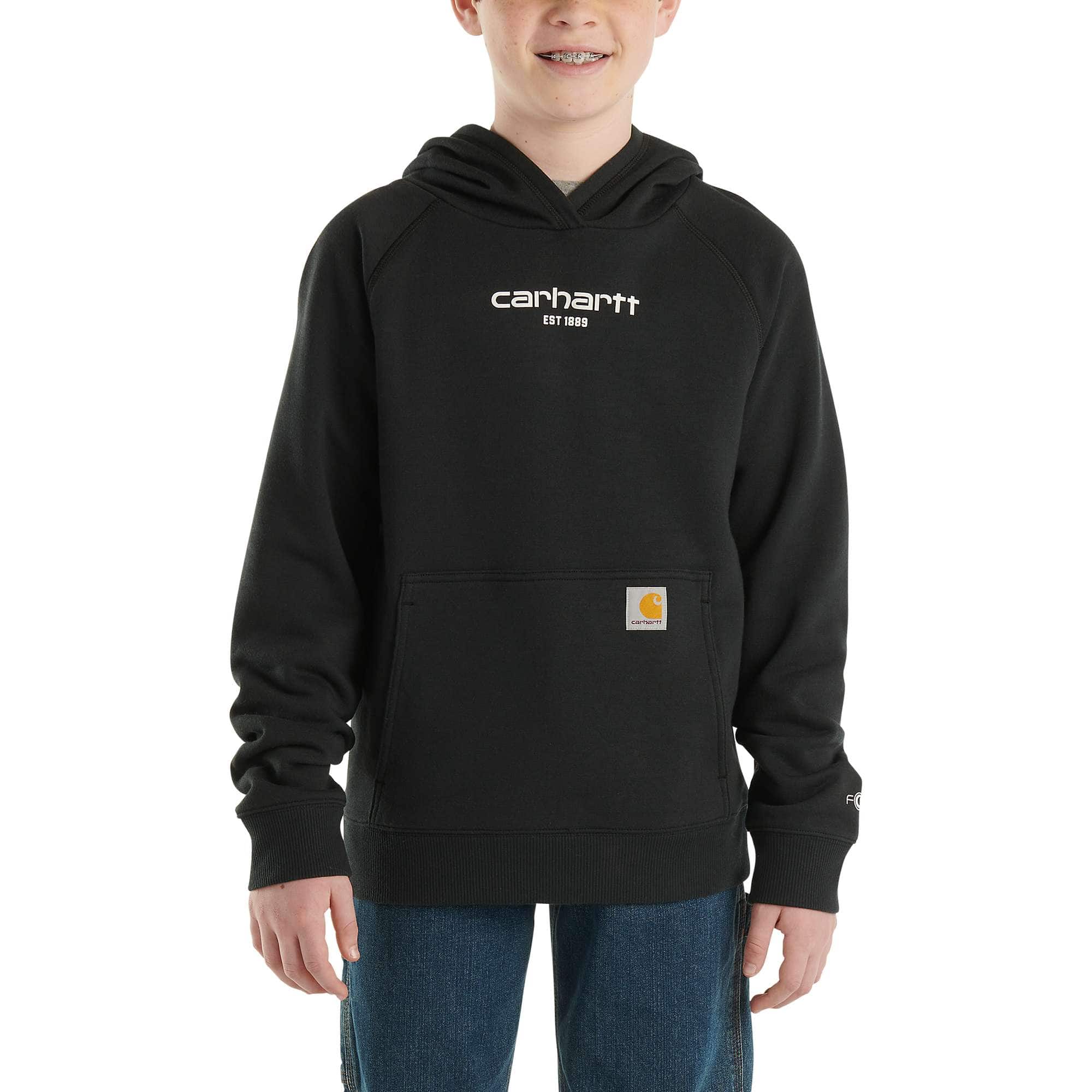 Boys' Carhartt Force Long-Sleeve Fleece Hooded Sweatshirt - Carhartt Outlet