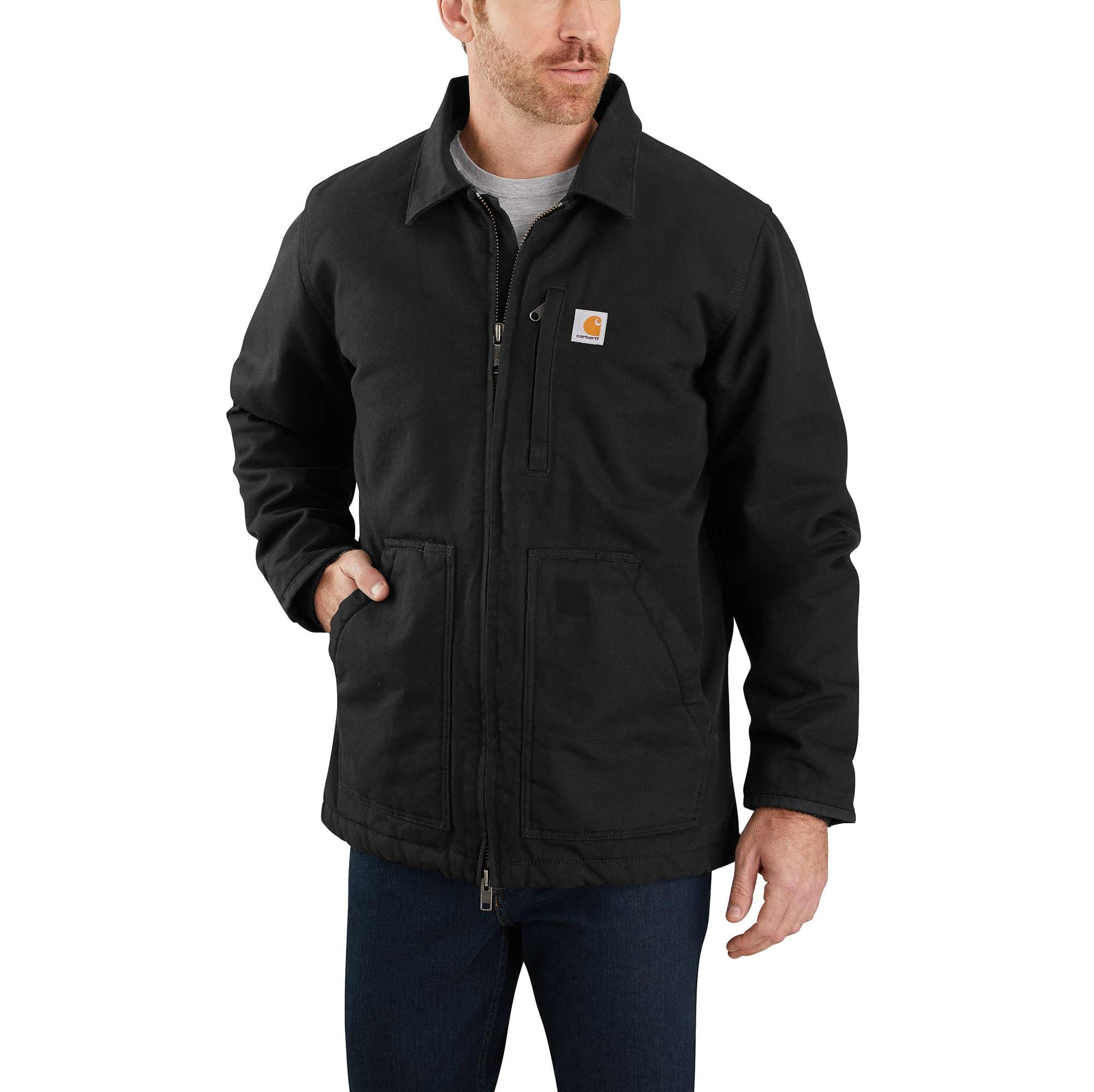 Loose Fit Washed Duck Sherpa-Lined Coat - 2 Warmer Rating - Carhartt Outlet