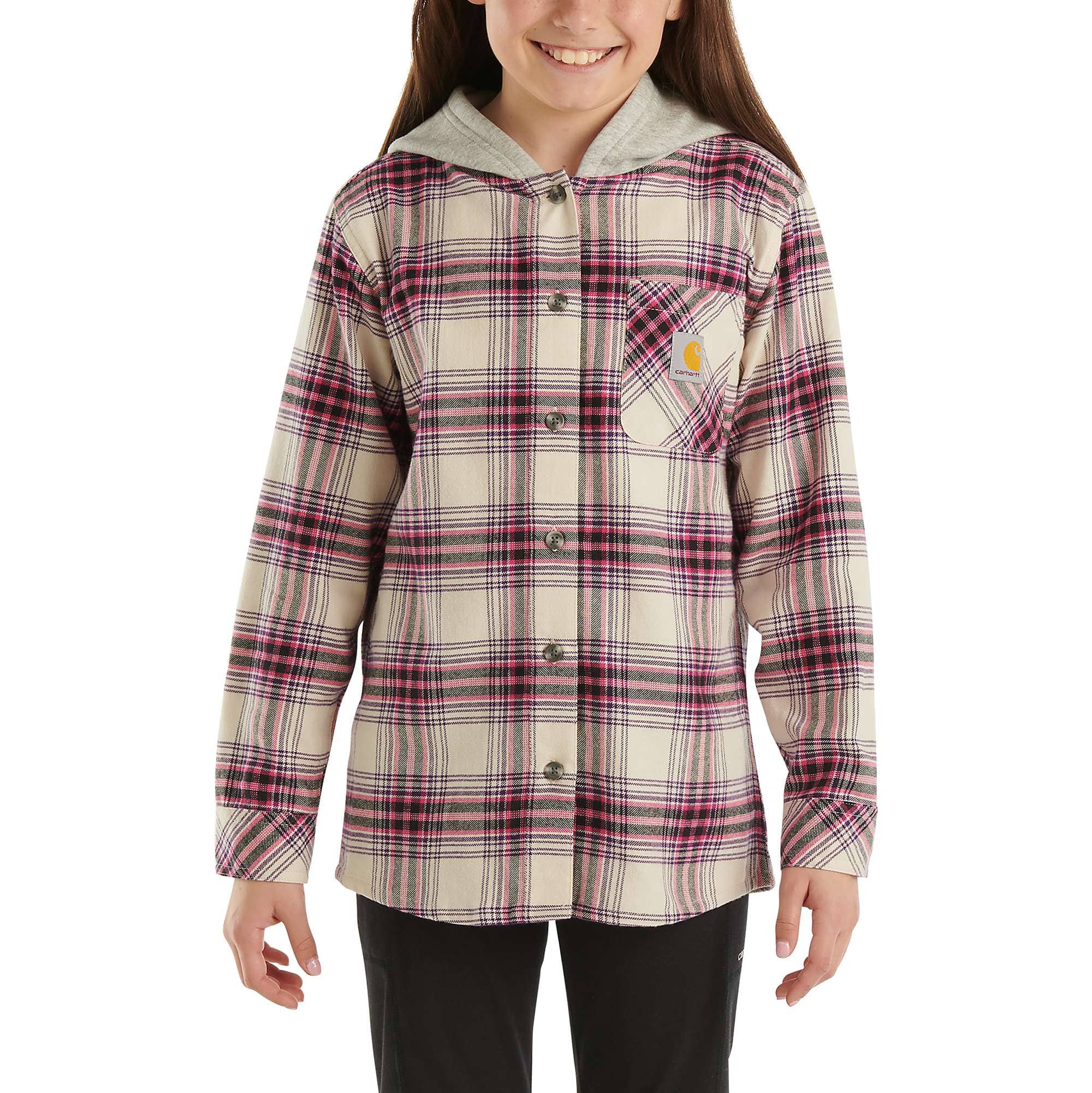 Girls' Long-Sleeve Pocket Flannel Shirt (Child/Youth) - Carhartt Outlet