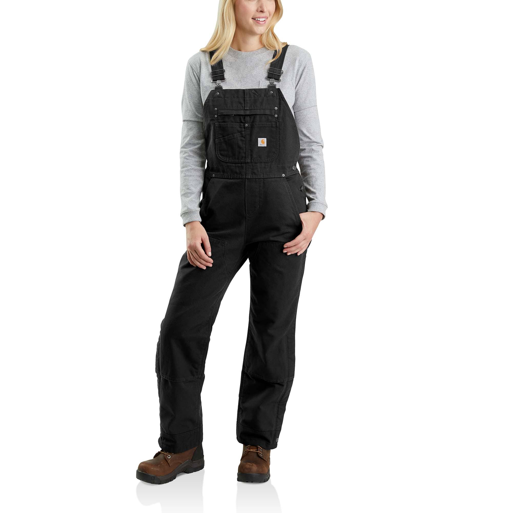 Women's Relaxed Fit Washed Duck Insulated Bib Overall - 3 Warmest Rating - Carhartt Outlet