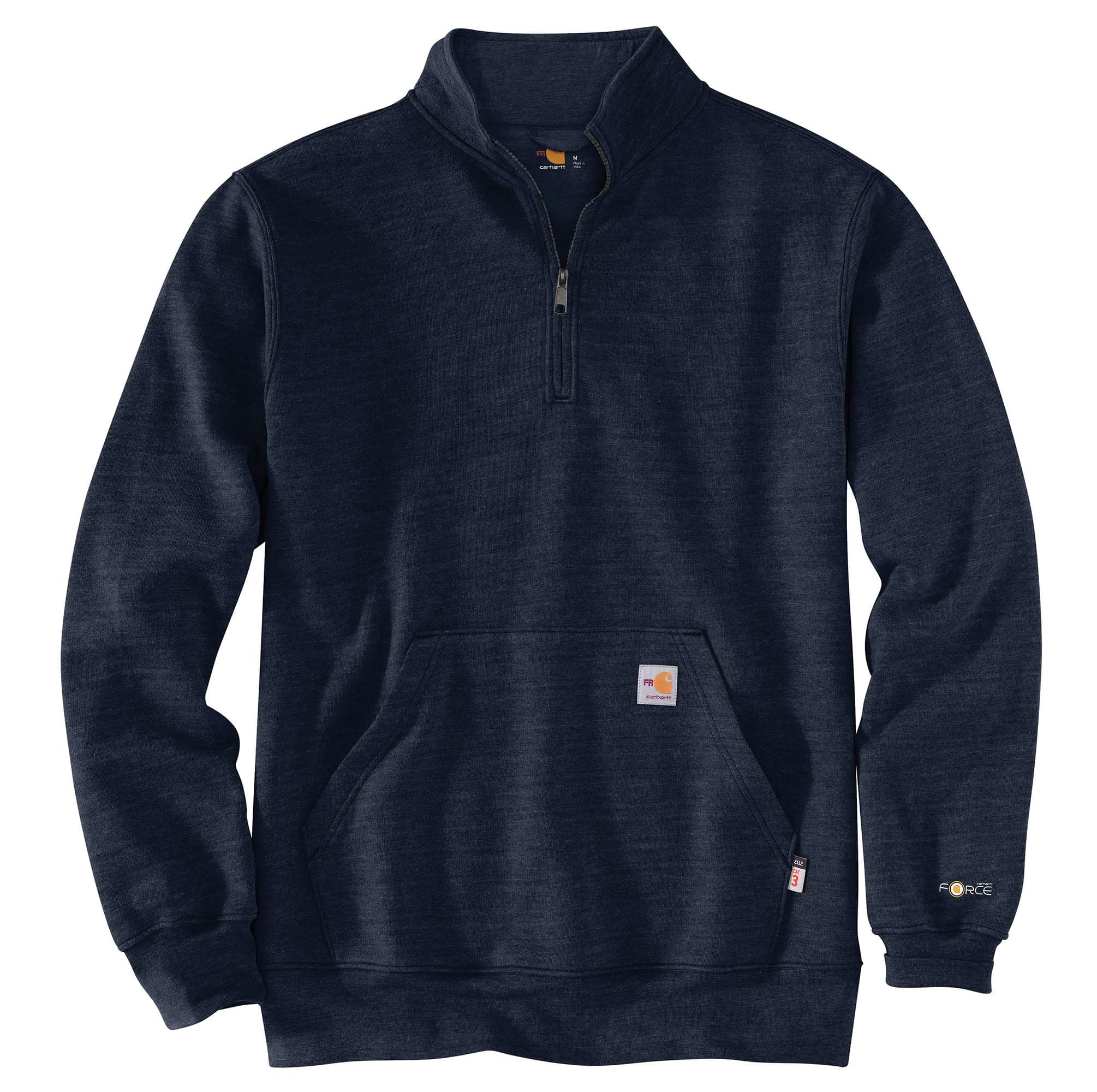 Flame-Resistant Carhartt Force Loose Fit Midweight Mock Neck Sweatshirt - Carhartt Outlet