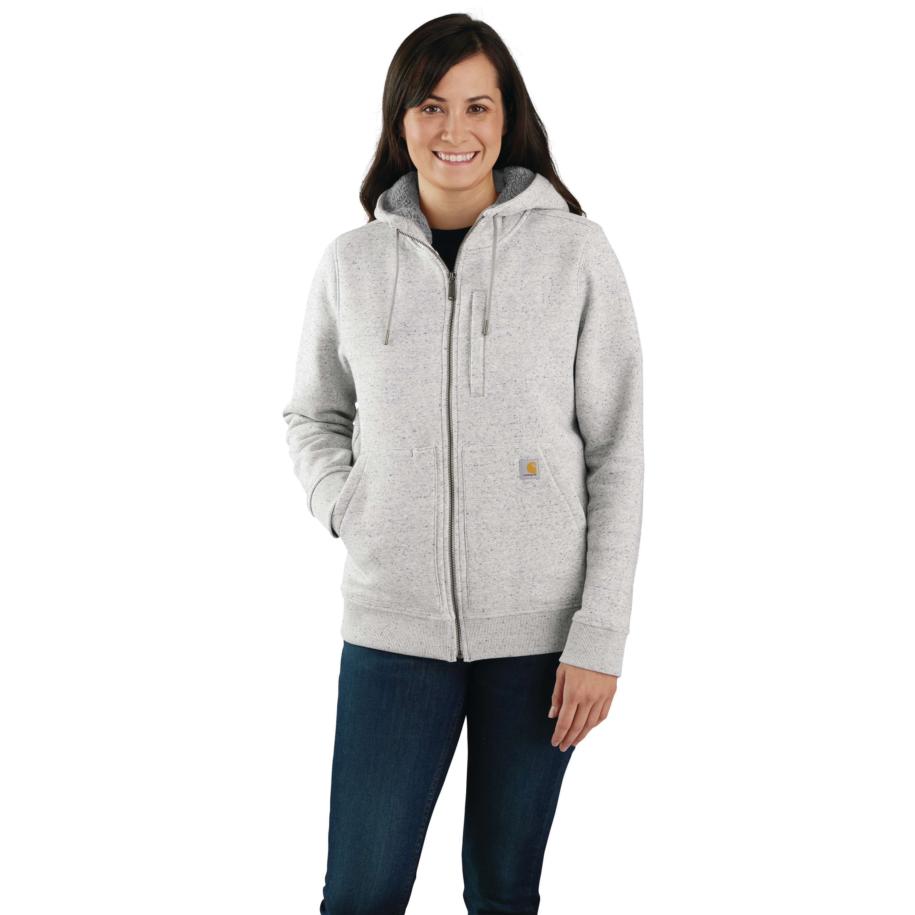 Women's Relaxed Fit Midweight Sherpa-Lined Full-Zip Sweatshirt - Carhartt Outlet