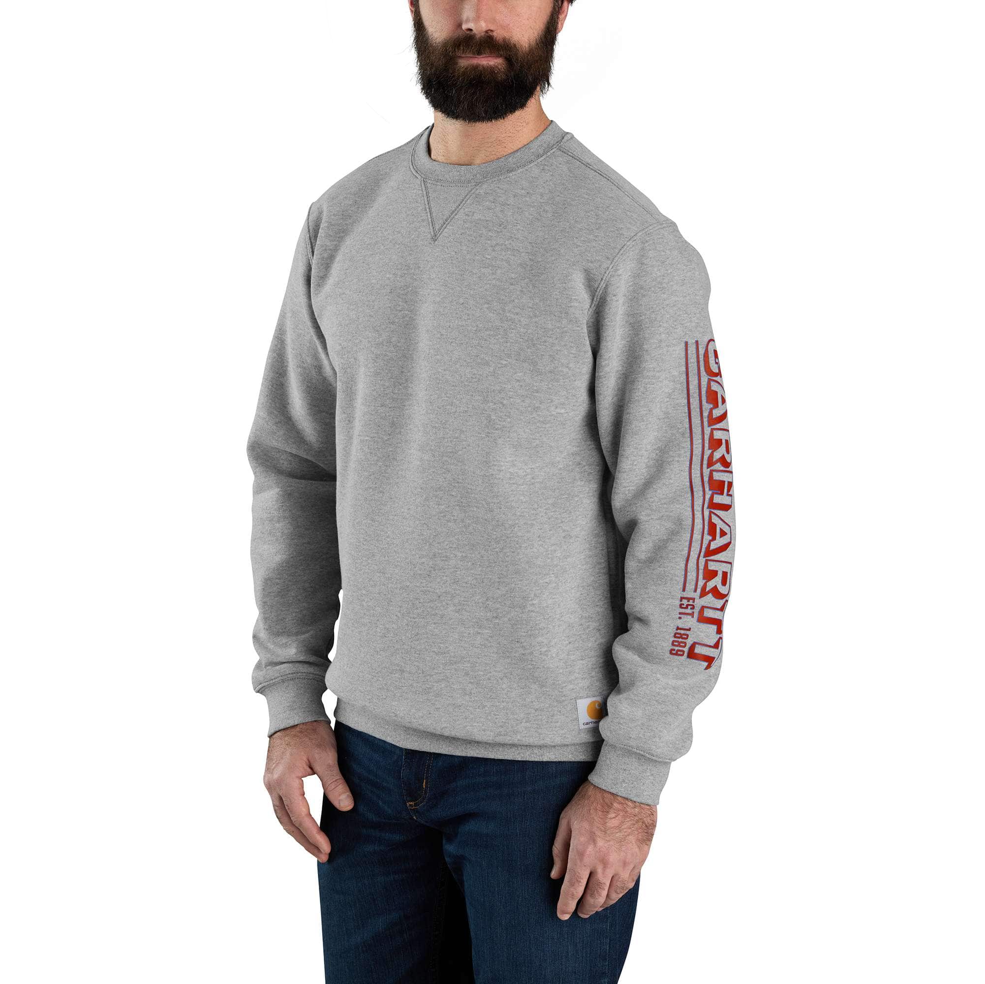 Loose Fit Midweight Crewneck Logo Sleeve Graphic Sweatshirt - Carhartt Outlet