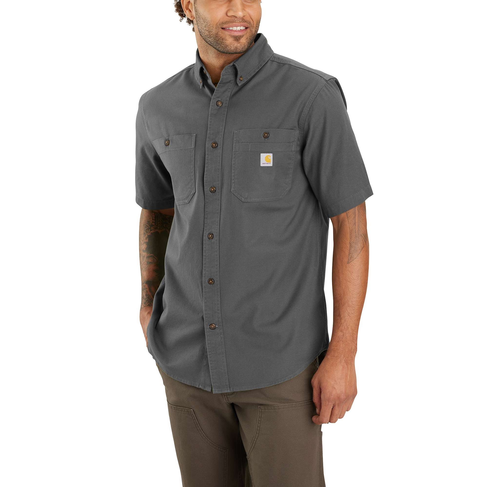 Rugged Flex Relaxed Fit Midweight Canvas Short-Sleeve Shirt - Carhartt Outlet