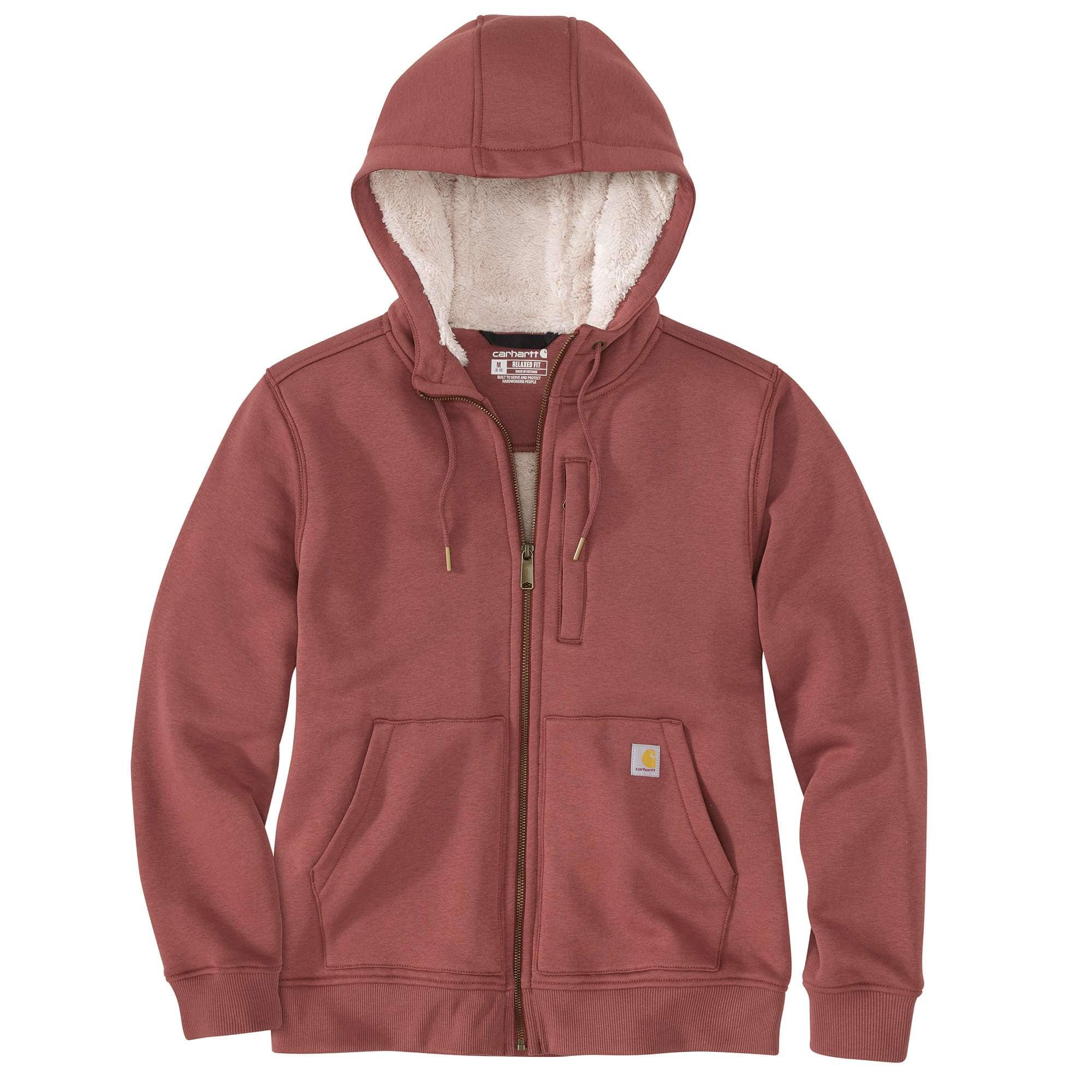 Women's Relaxed Fit Midweight Sherpa-Lined Full-Zip Sweatshirt - Carhartt Outlet
