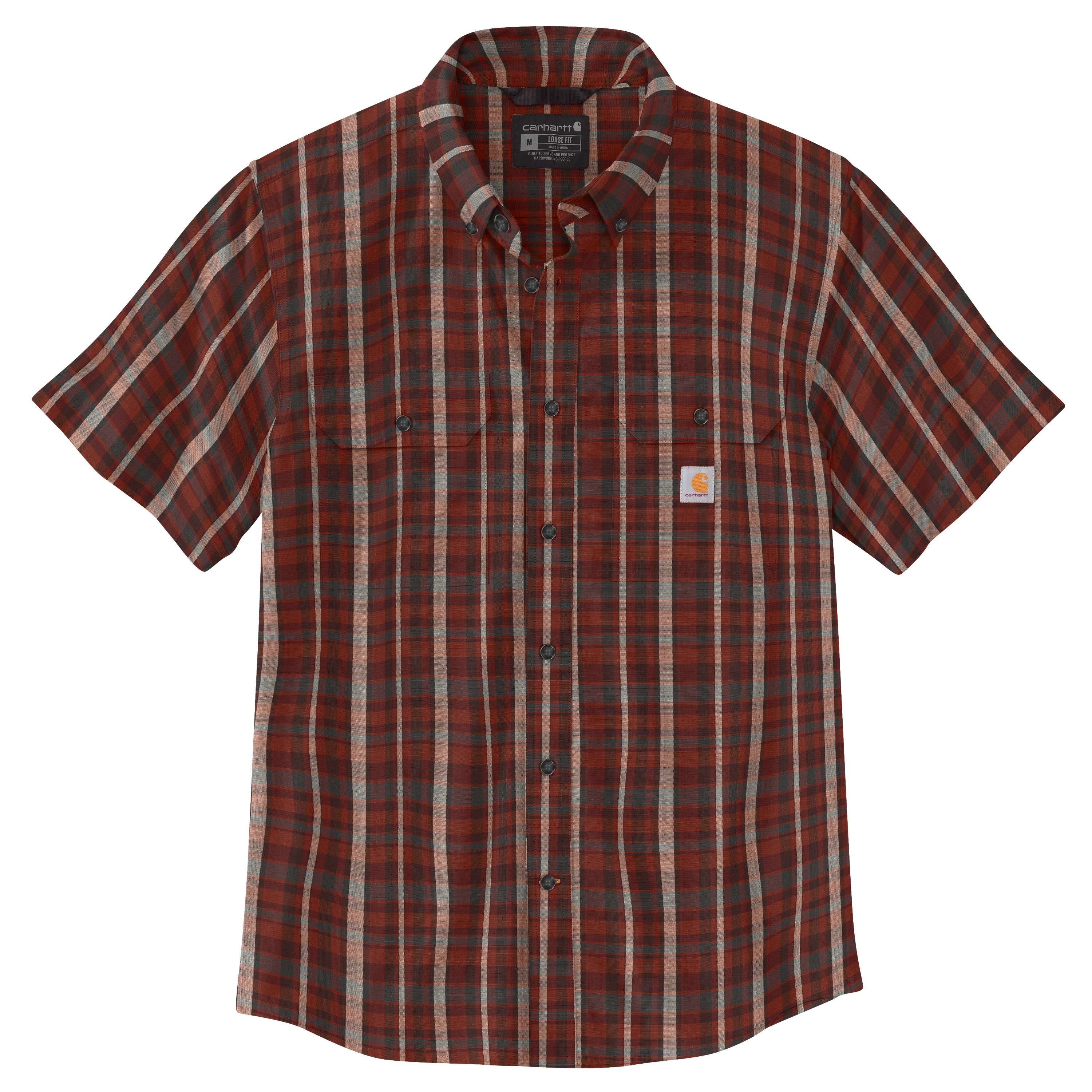 Loose Fit Midweight Short-Sleeve Plaid Shirt - Carhartt Outlet