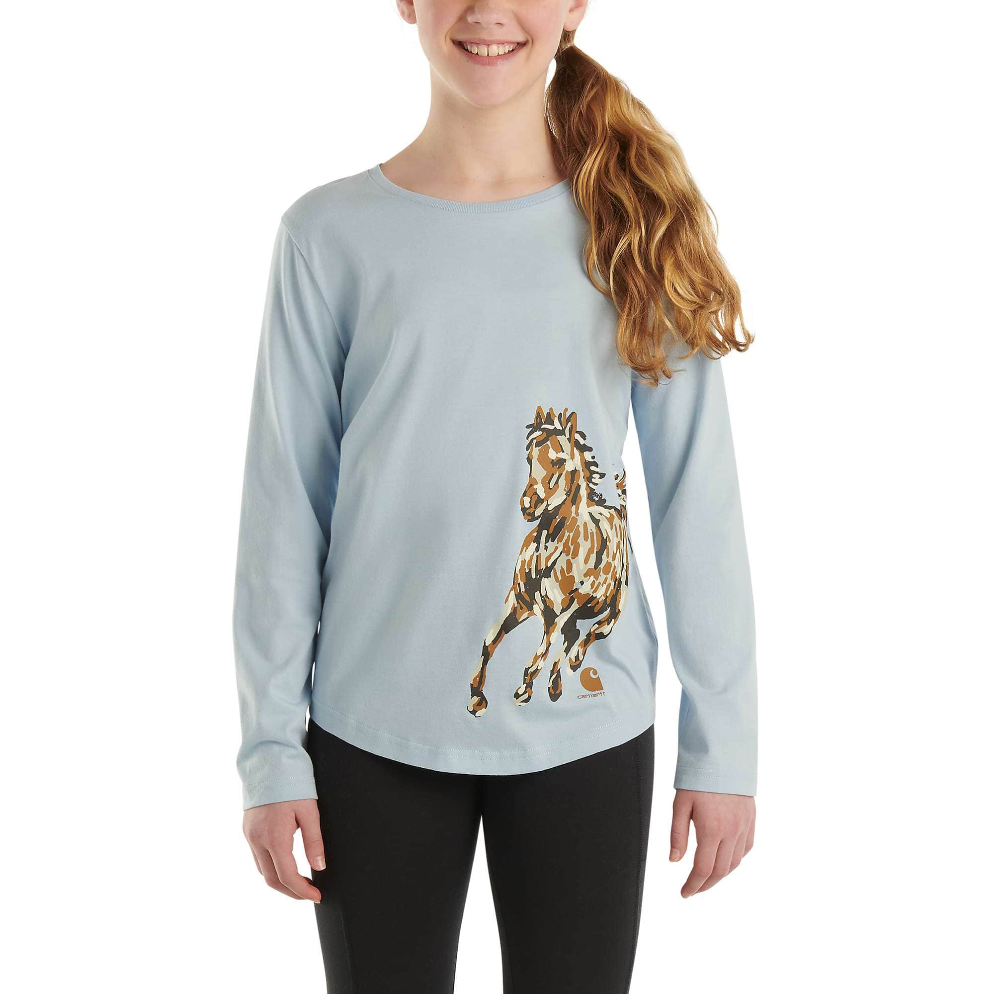 Girls' Long-Sleeve Painted Horse T-Shirt - Carhartt Outlet