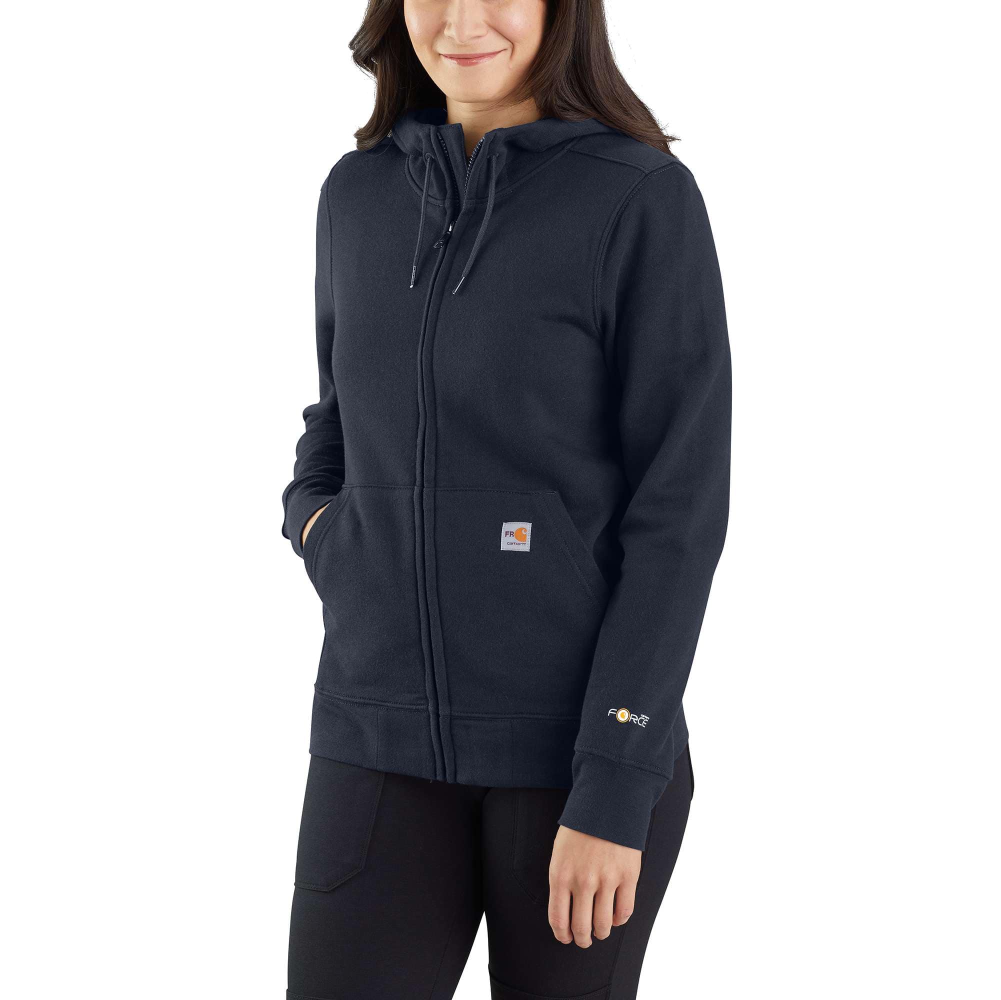 Women's Flame-Resistant Carhartt Force Relaxed Fit Midweight Hooded Zip-Front Sweatshirt - Carhartt Outlet