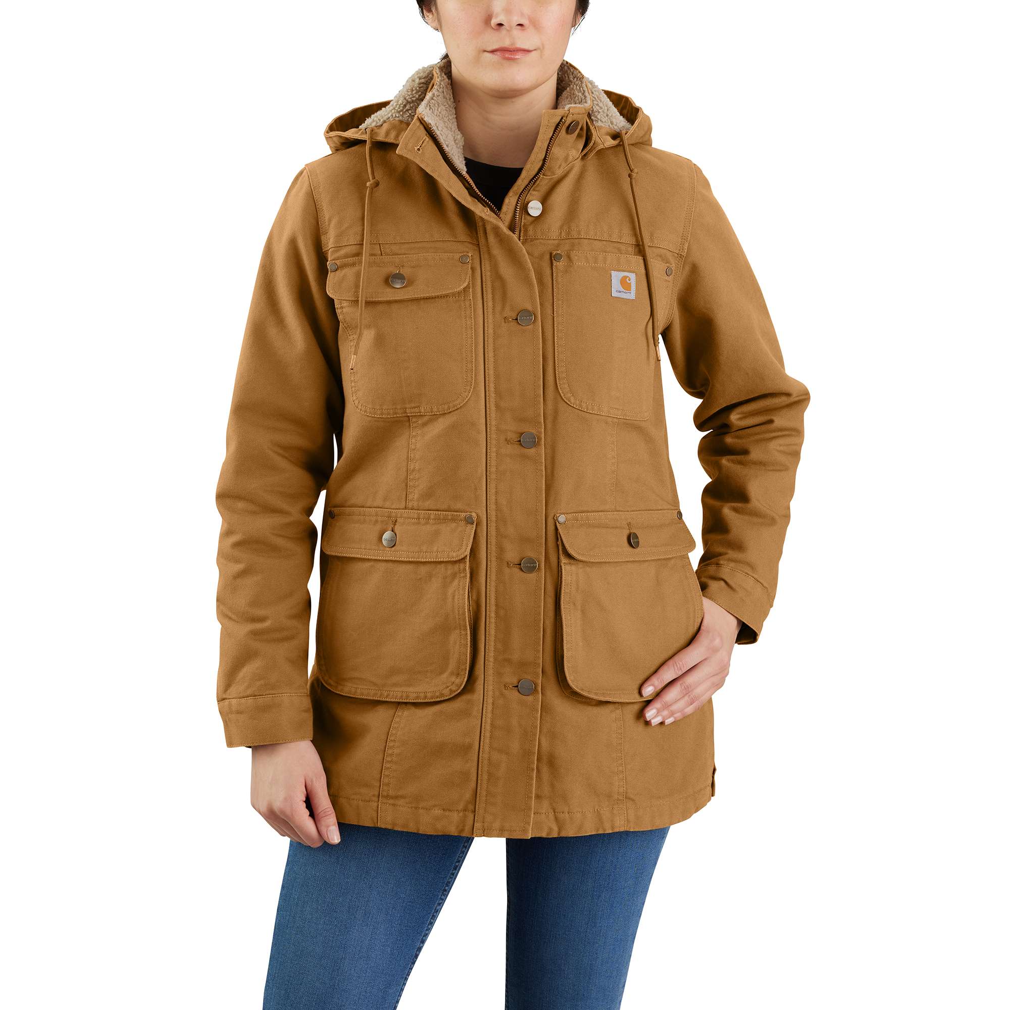 Women's Loose Fit Washed Duck Coat - 2 Warmer Rating - Carhartt Outlet