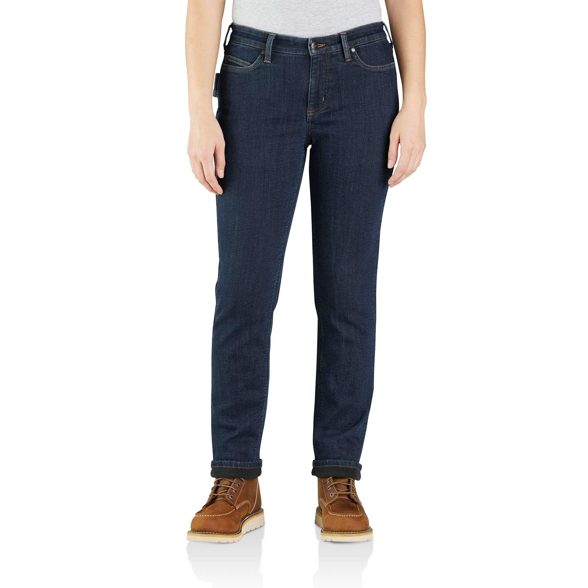 Women's Rugged Flex Relaxed Fit Fleece-Lined Jean - Carhartt Outlet