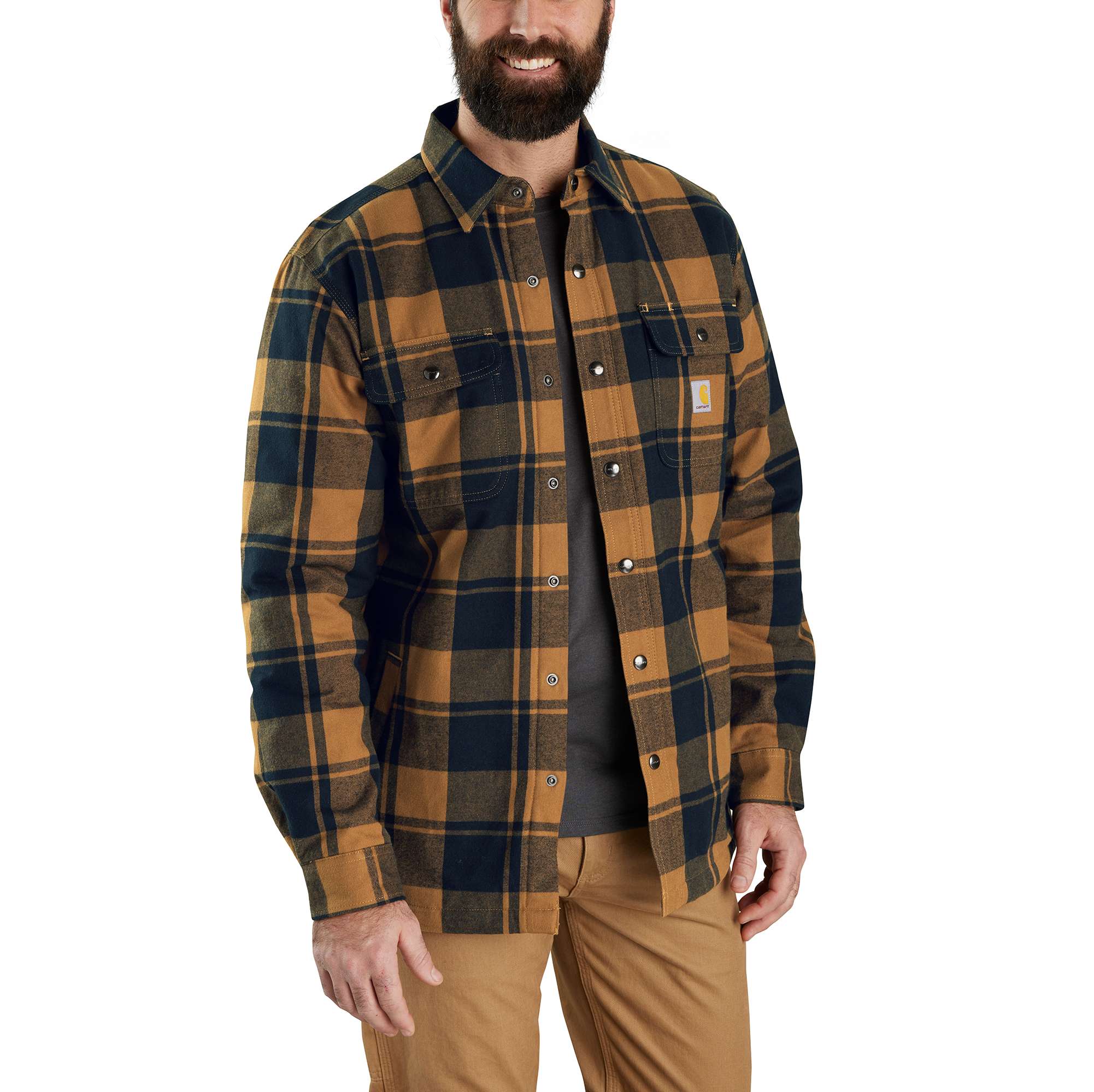 Relaxed Fit Flannel Sherpa-Lined Shirt Jac - Carhartt Outlet