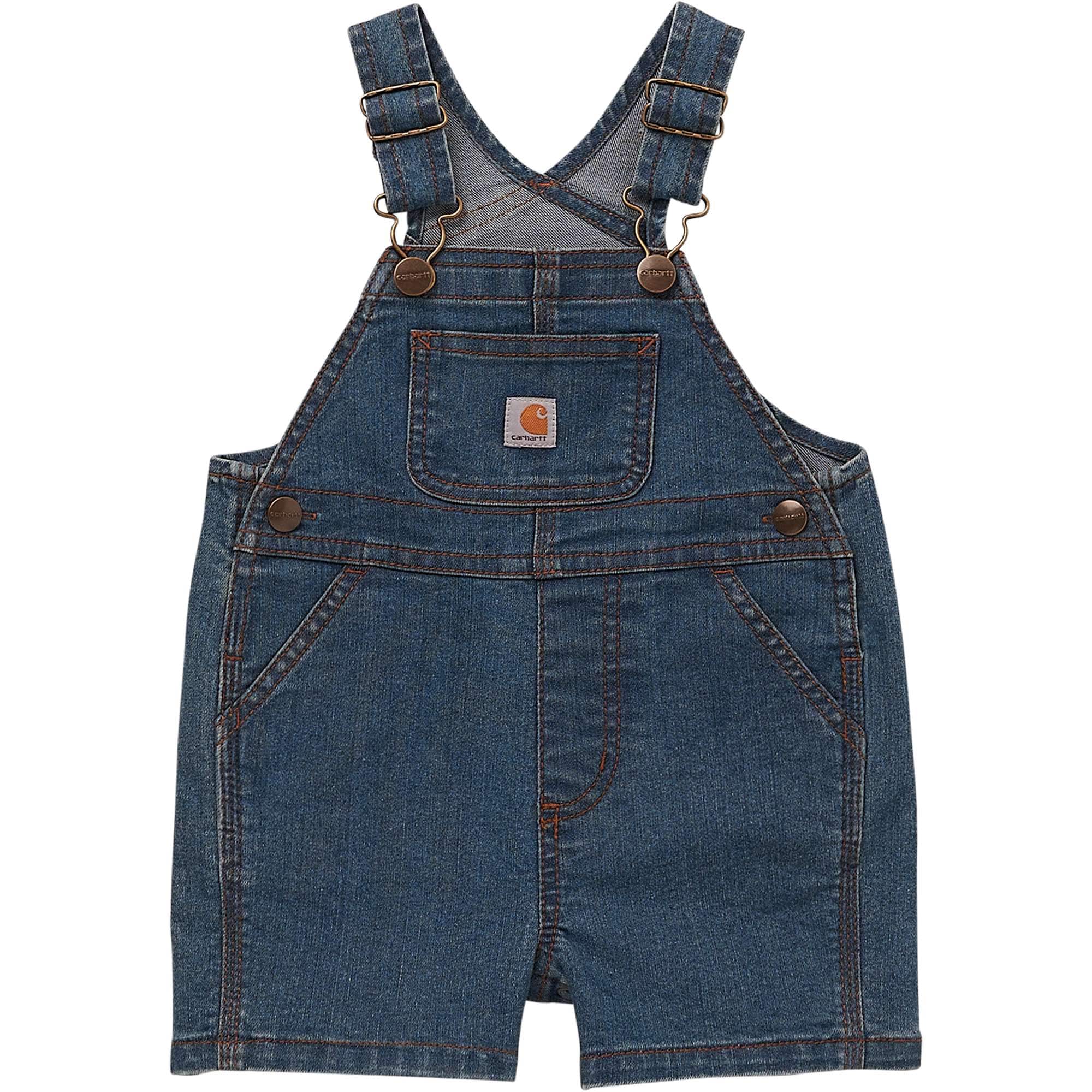 Kids' Rugged Flex Loose Fit Denim Shortall - Carhartt Outlet
