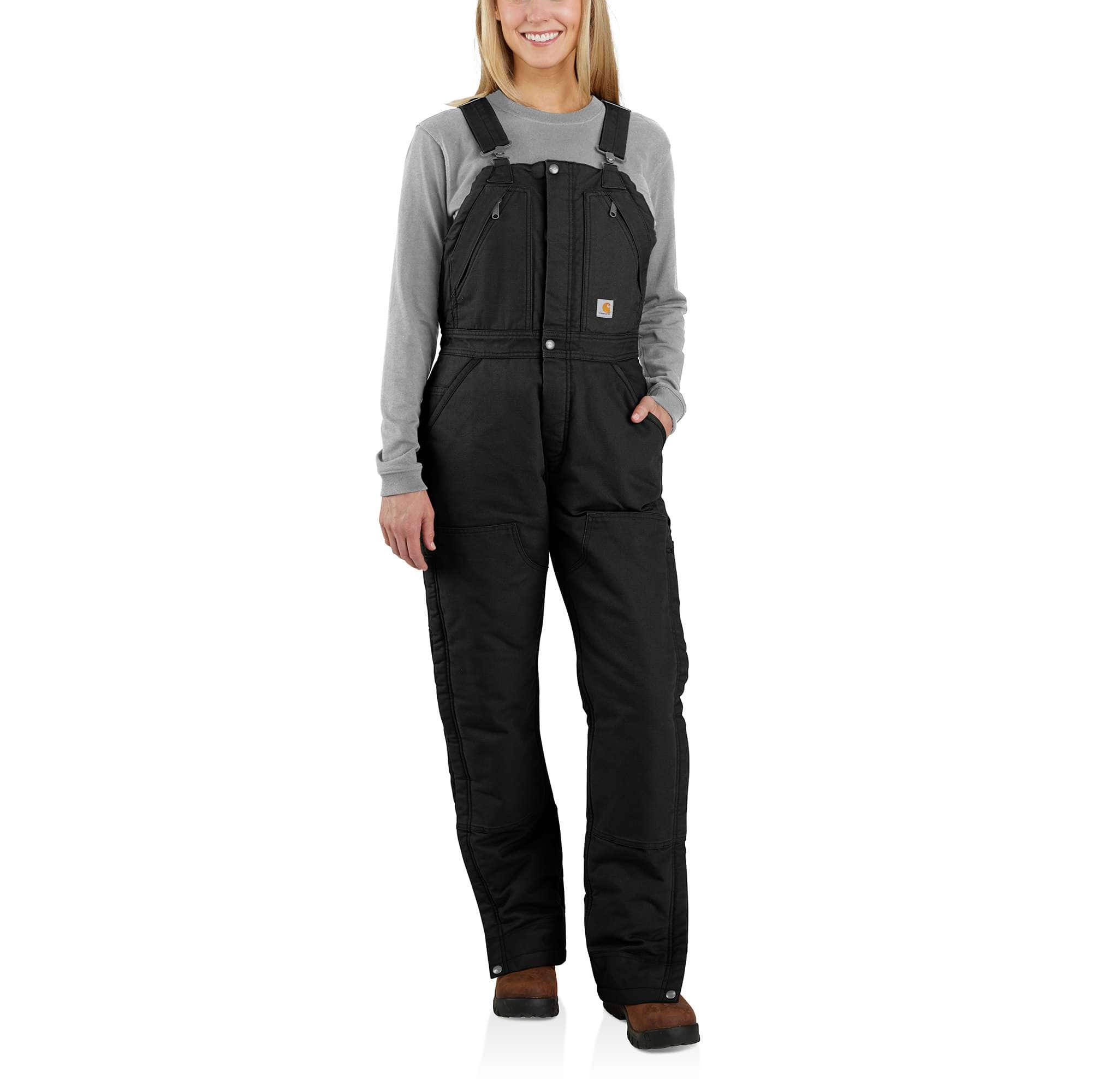 Women's Loose Fit Washed Duck Insulated Biberall - 3 Warmest Rating - Carhartt Outlet
