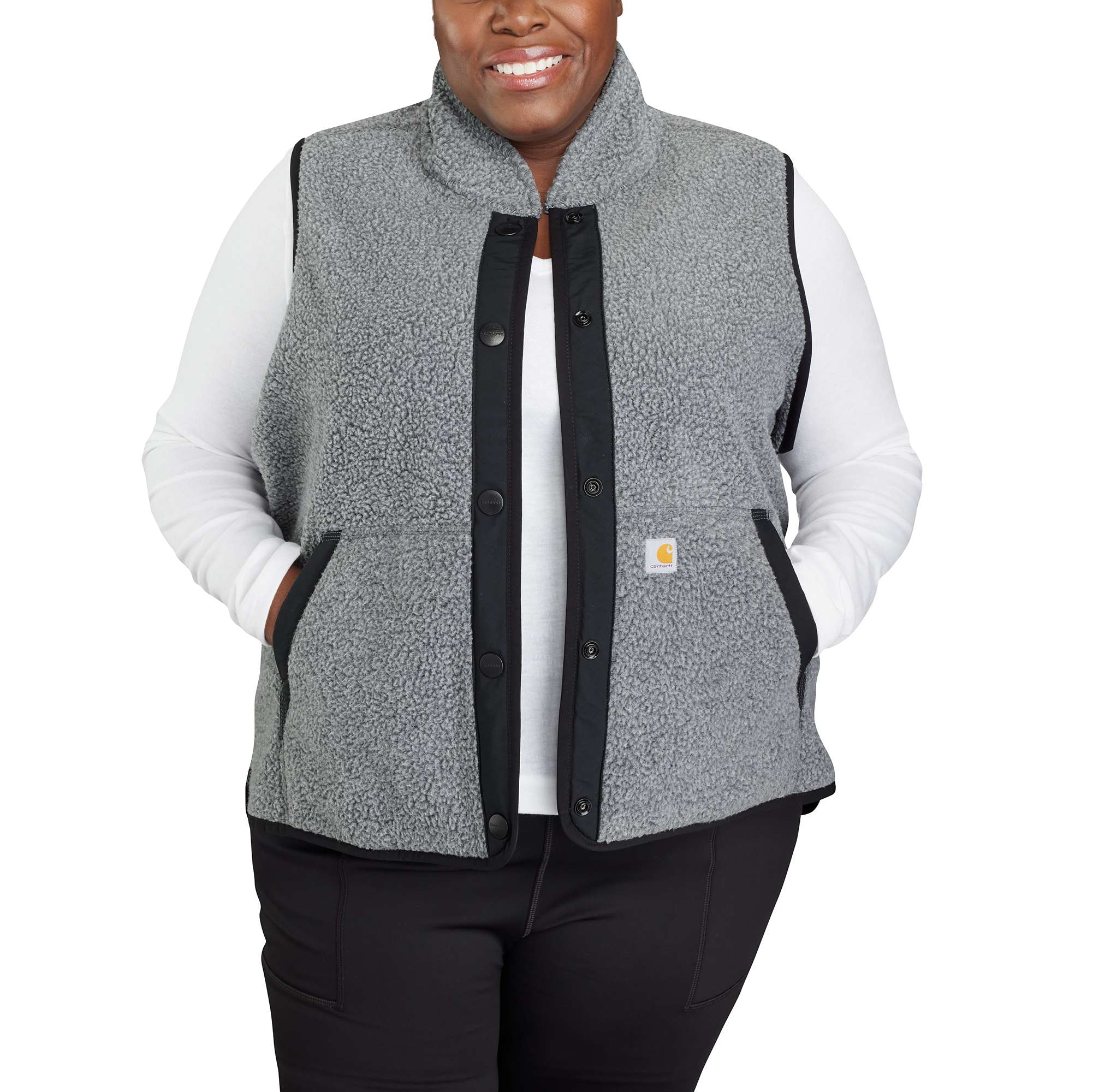 Women's Relaxed Fit Fleece Snap-Front Vest - Carhartt Outlet