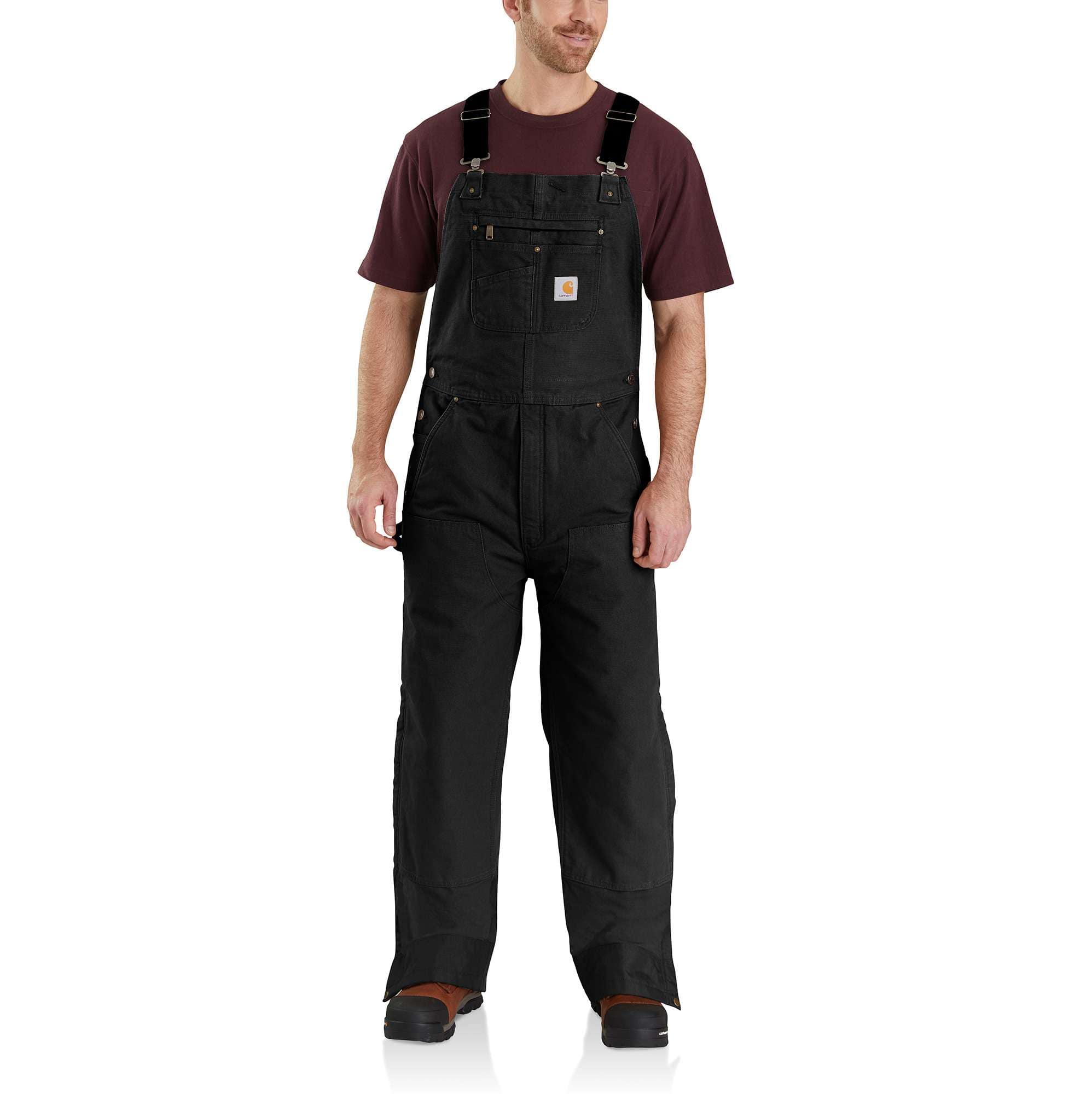 Loose Fit Washed Duck Insulated Bib Overall - Carhartt Outlet