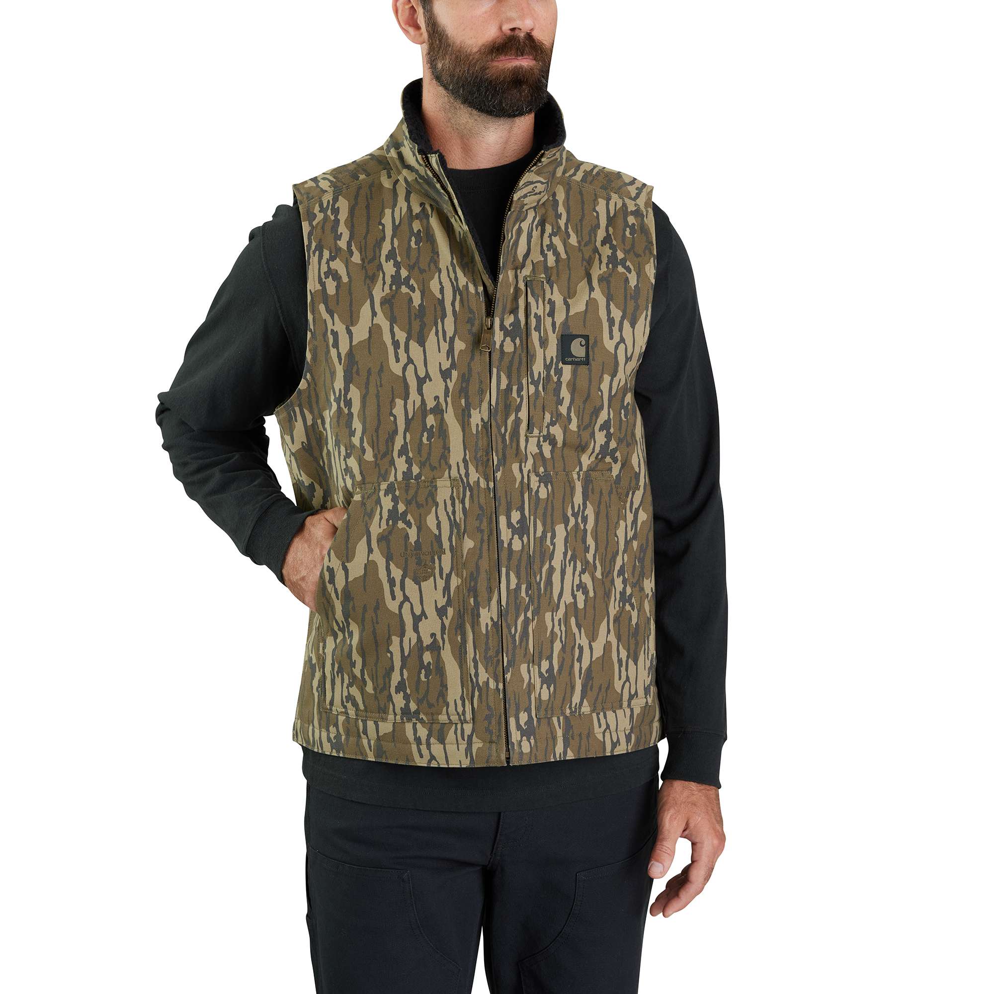 Rugged Flex Duck Loose Fit Sherpa-Lined Camo Mock-Neck Vest - Carhartt Outlet