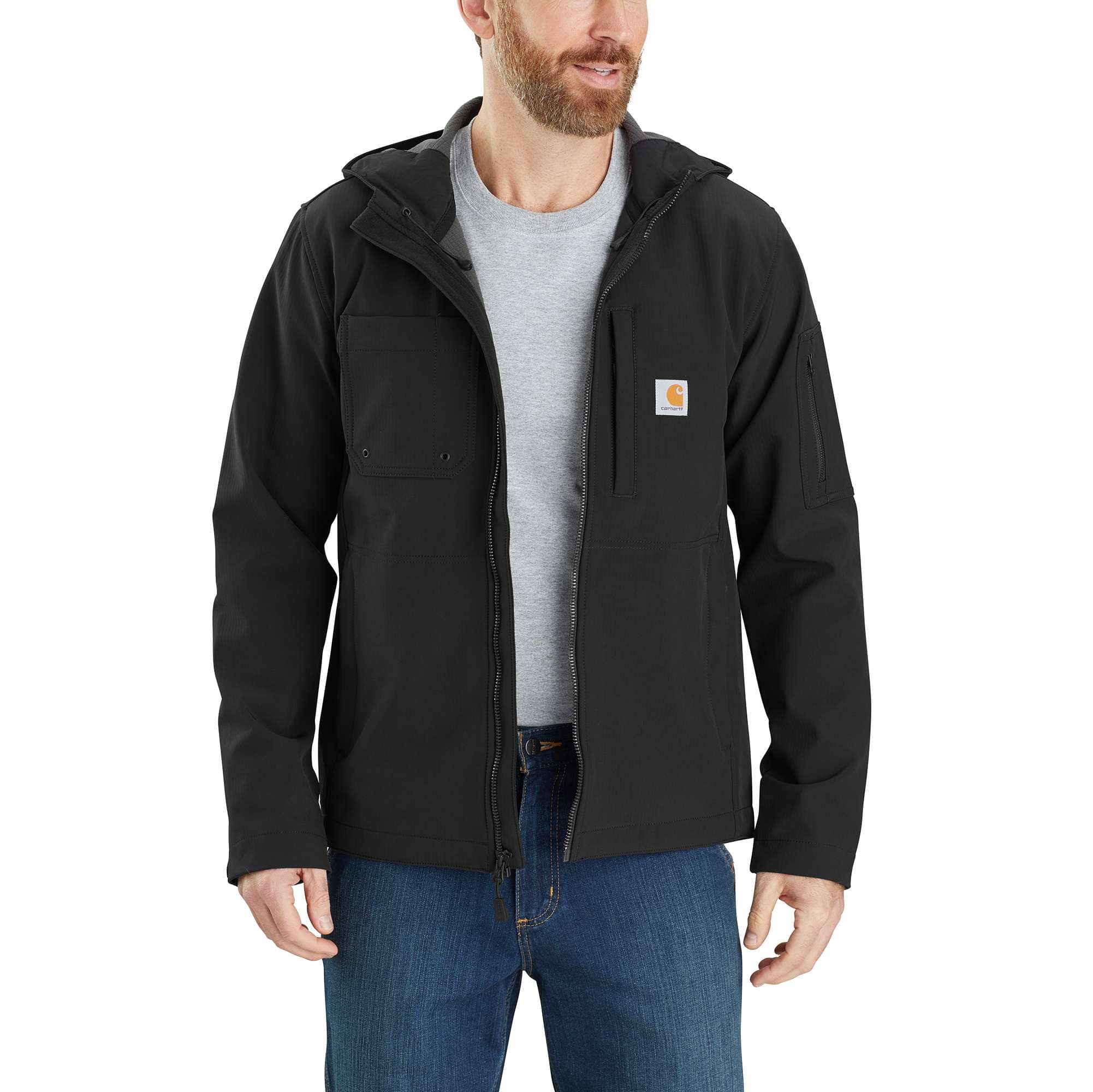 Rain Defender Relaxed Fit Midweight Softshell Hooded Jacket - 1 Warm Rating - Carhartt Outlet