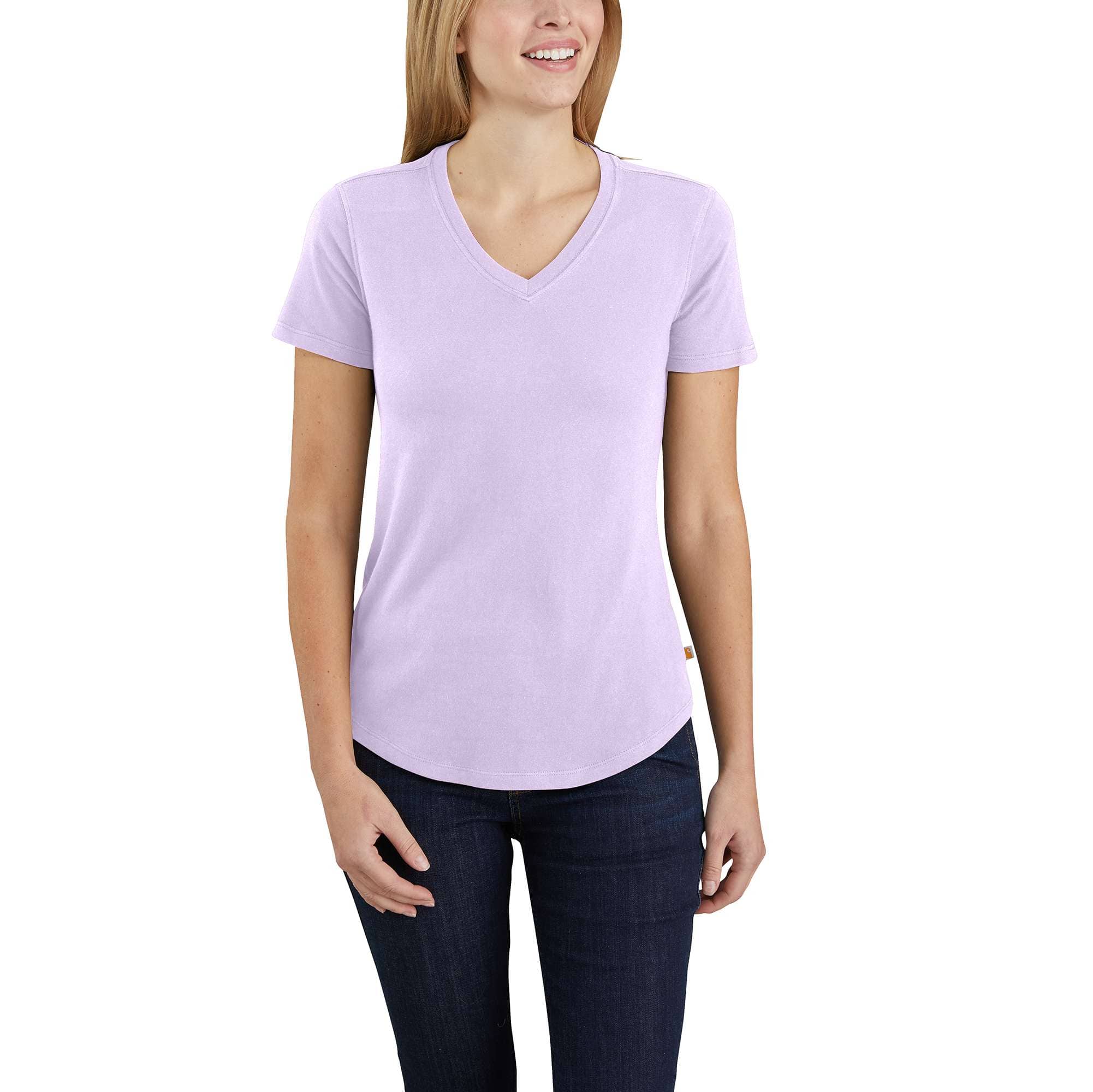 Women's Relaxed Fit Midweight Short Sleeve V Neck T-Shirt - Carhartt Outlet
