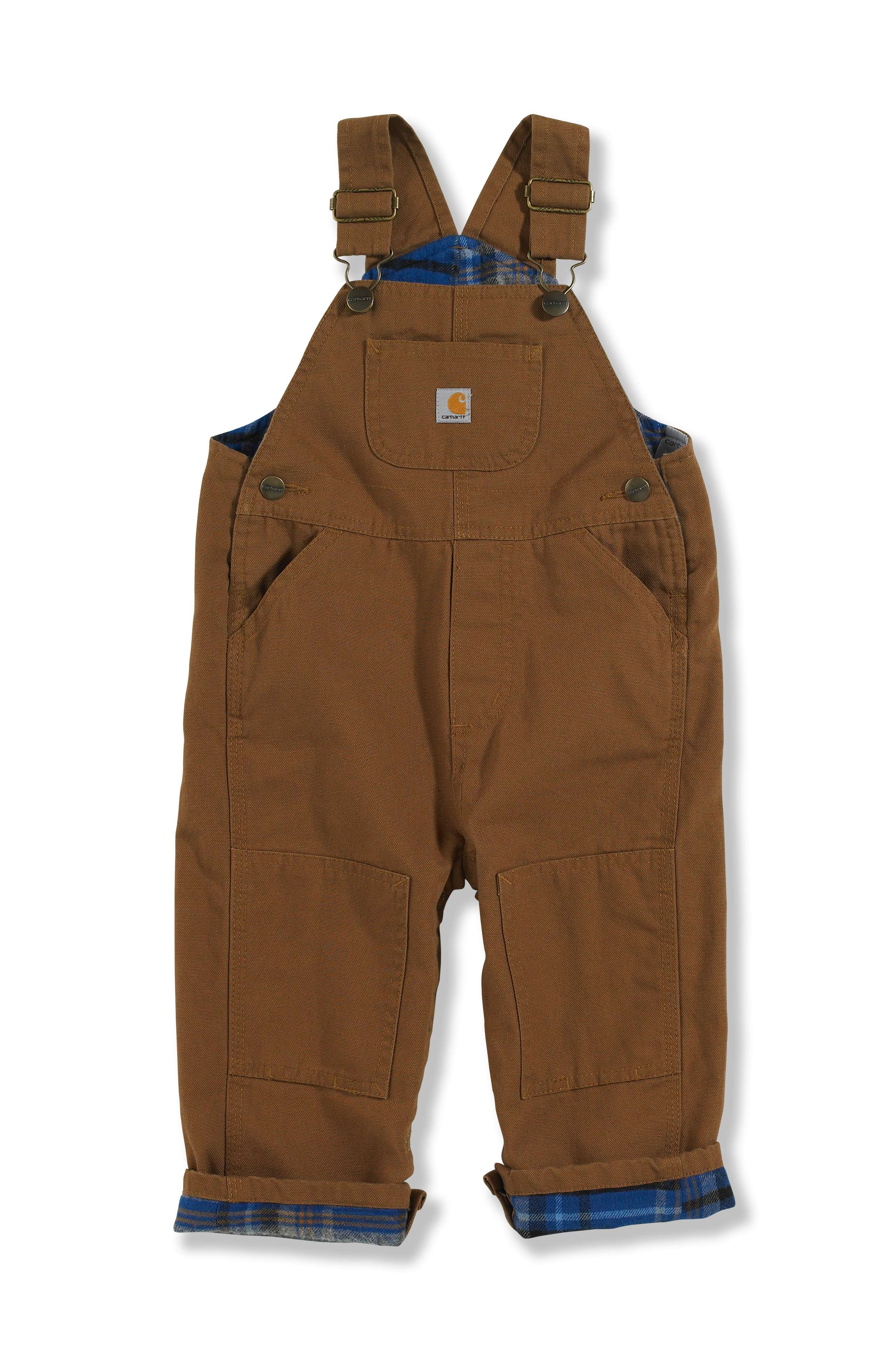 Kids' Canvas Bib Overall Flannel-Lined - Carhartt Outlet