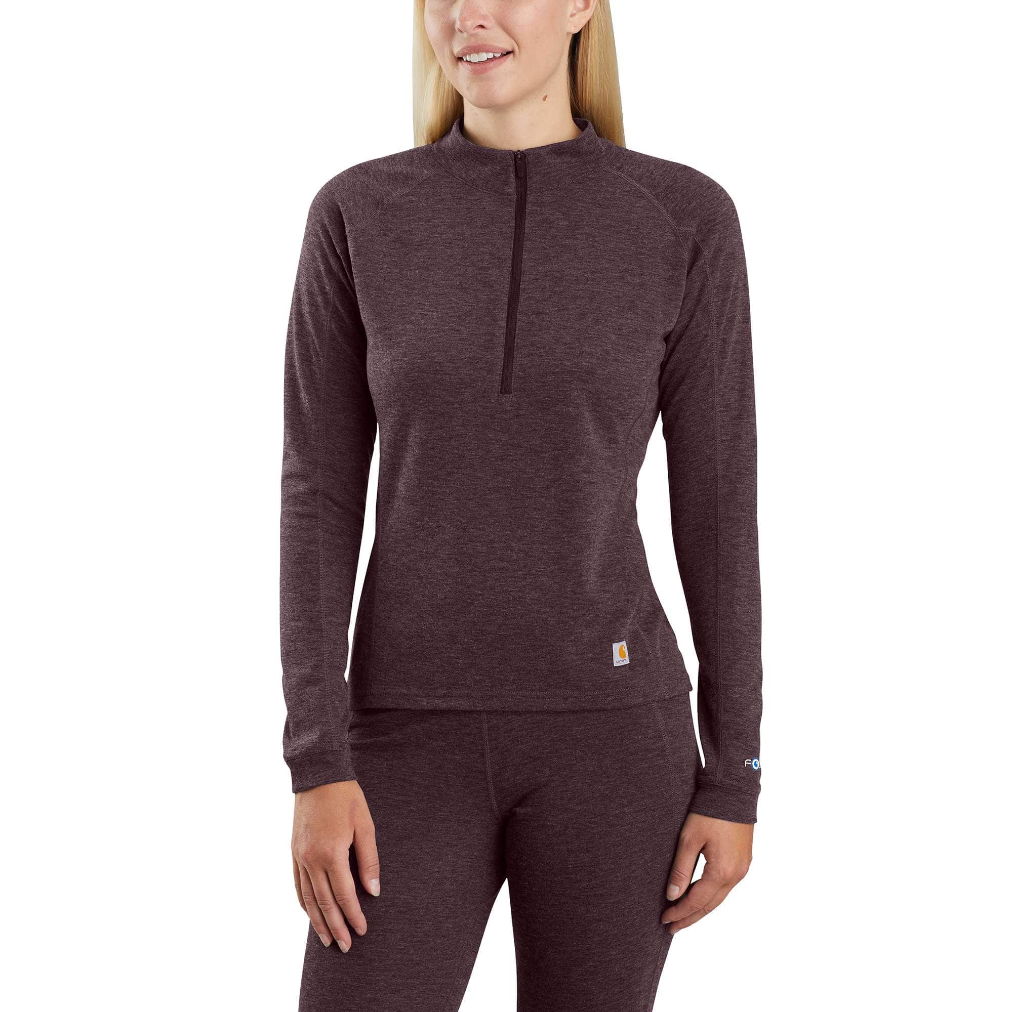Women's Base Force Heavyweight Poly-Wool Quarter-Zip - Carhartt Outlet
