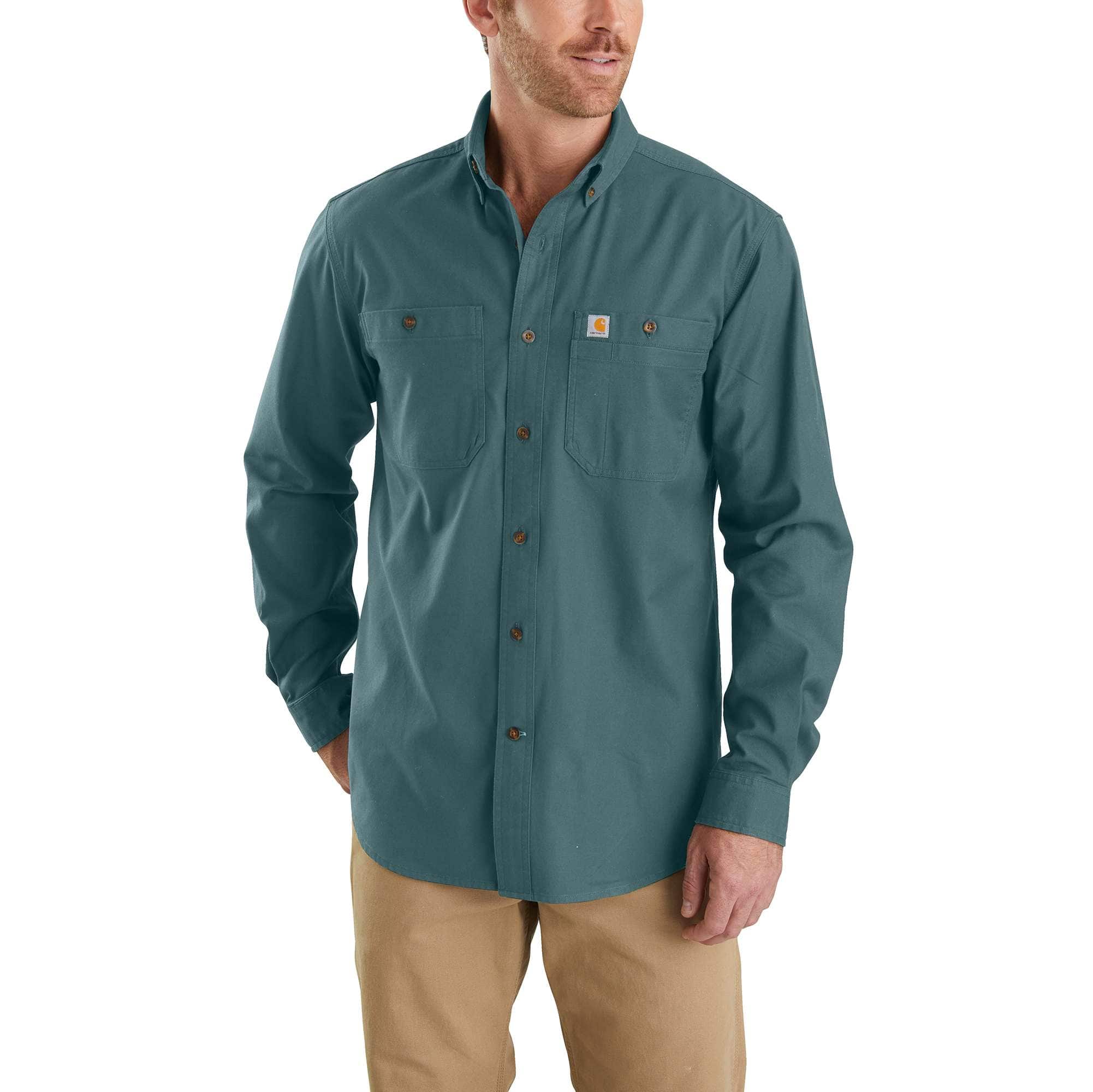 Rugged Flex Relaxed Fit Midweight Canvas Long-Sleeve Shirt - Carhartt Outlet