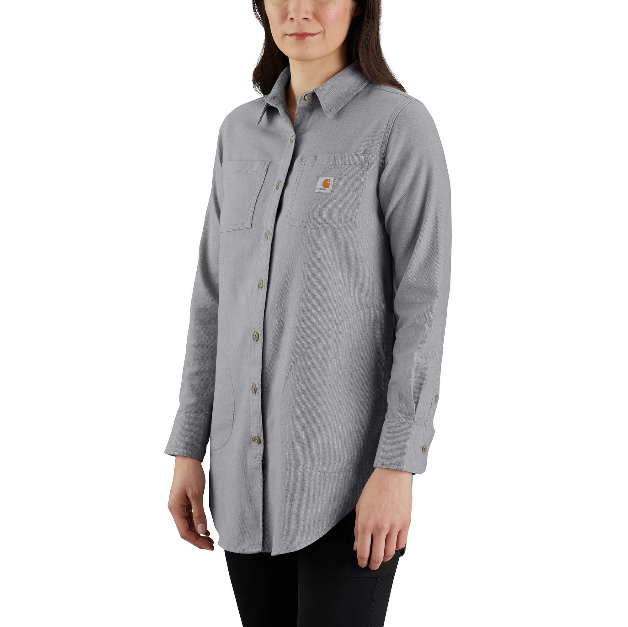 Women's Rugged Flex Relaxed Fit Midweight Flannel Long-Sleeve Plaid Tunic - Carhartt Outlet