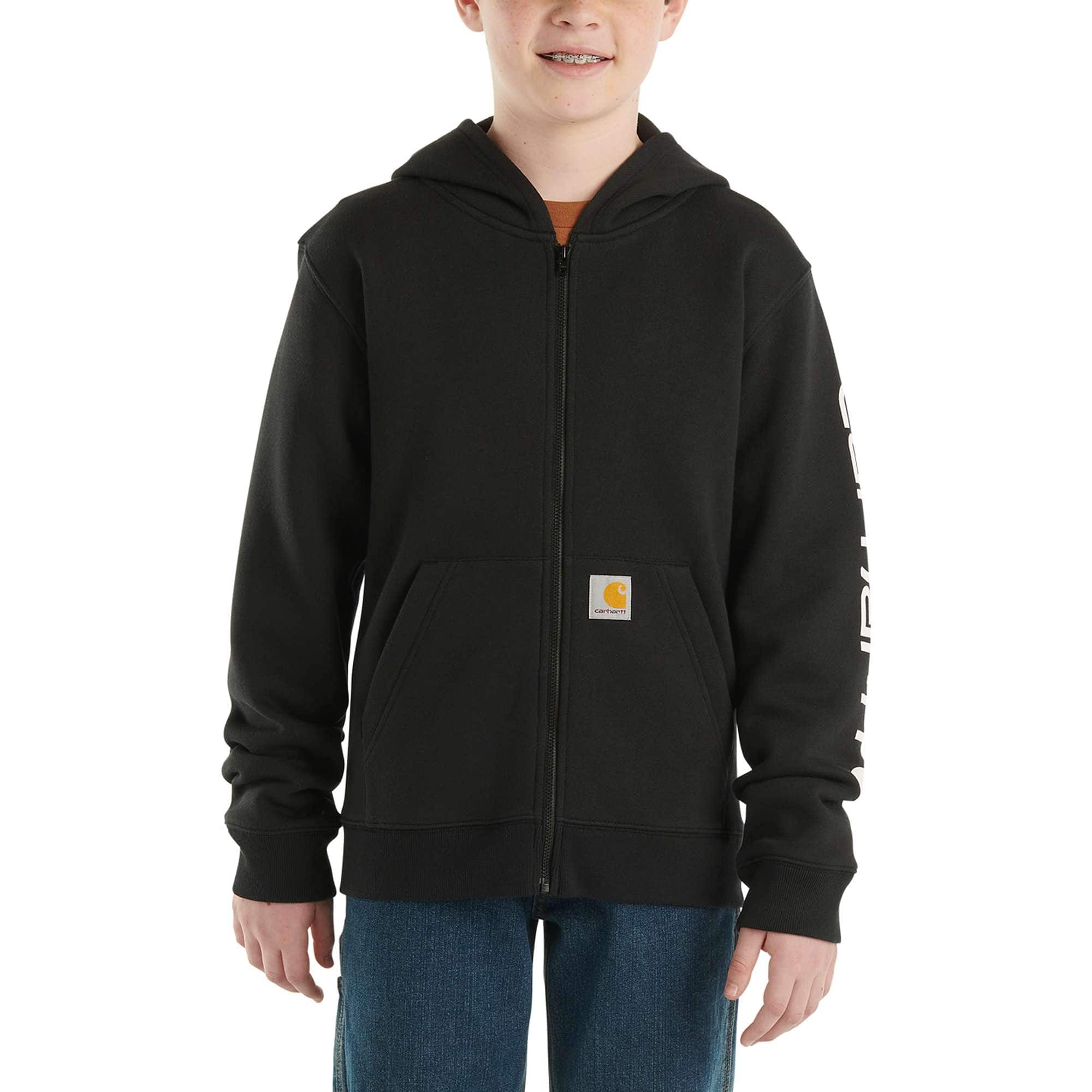 Boys' Long-Sleeve Full-Zip Logo Sweatshirt (Child/Youth) - Carhartt Outlet