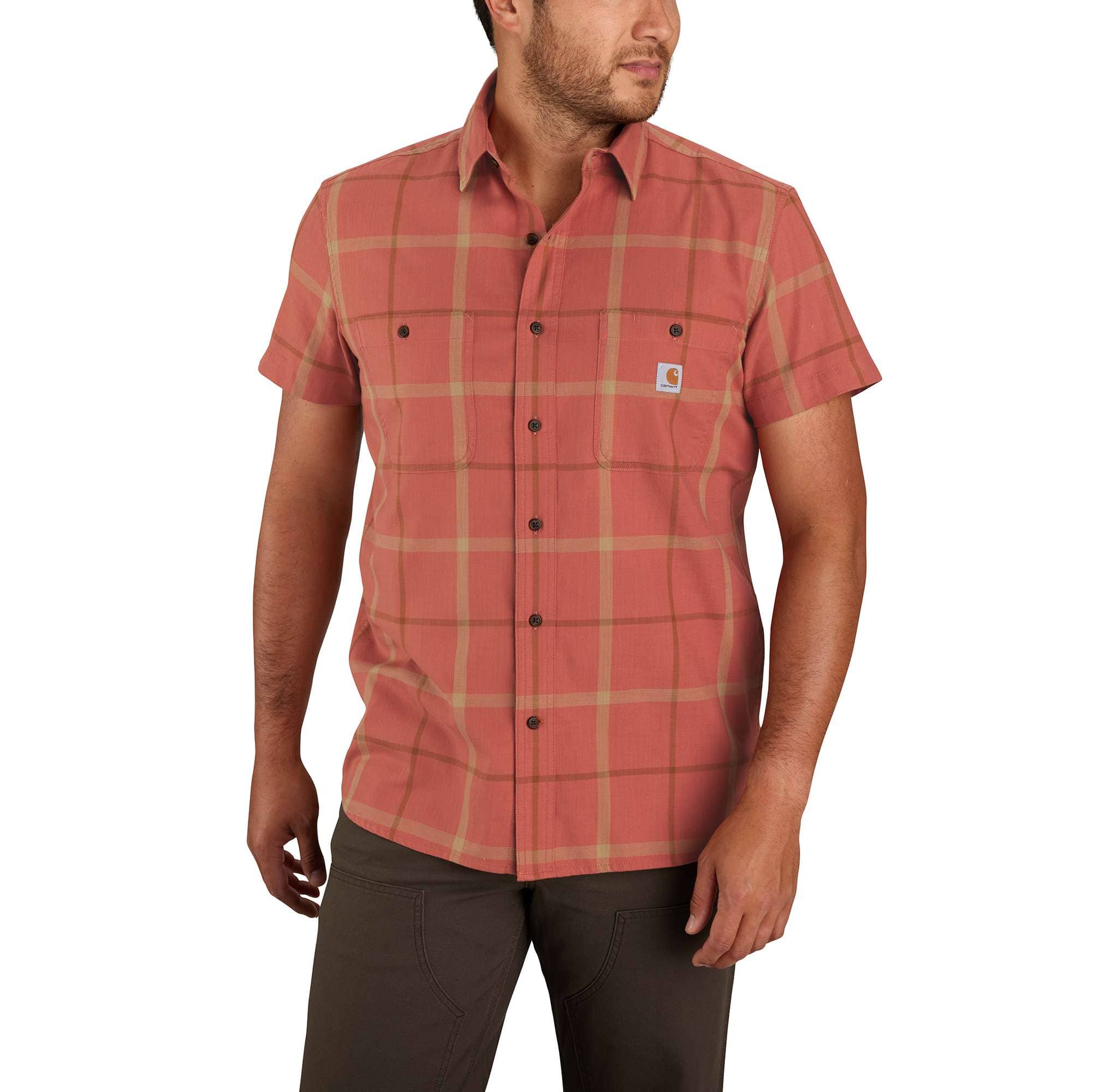Rugged Flex Relaxed Fit Lightweight Short-Sleeve Plaid Shirt - Carhartt Outlet