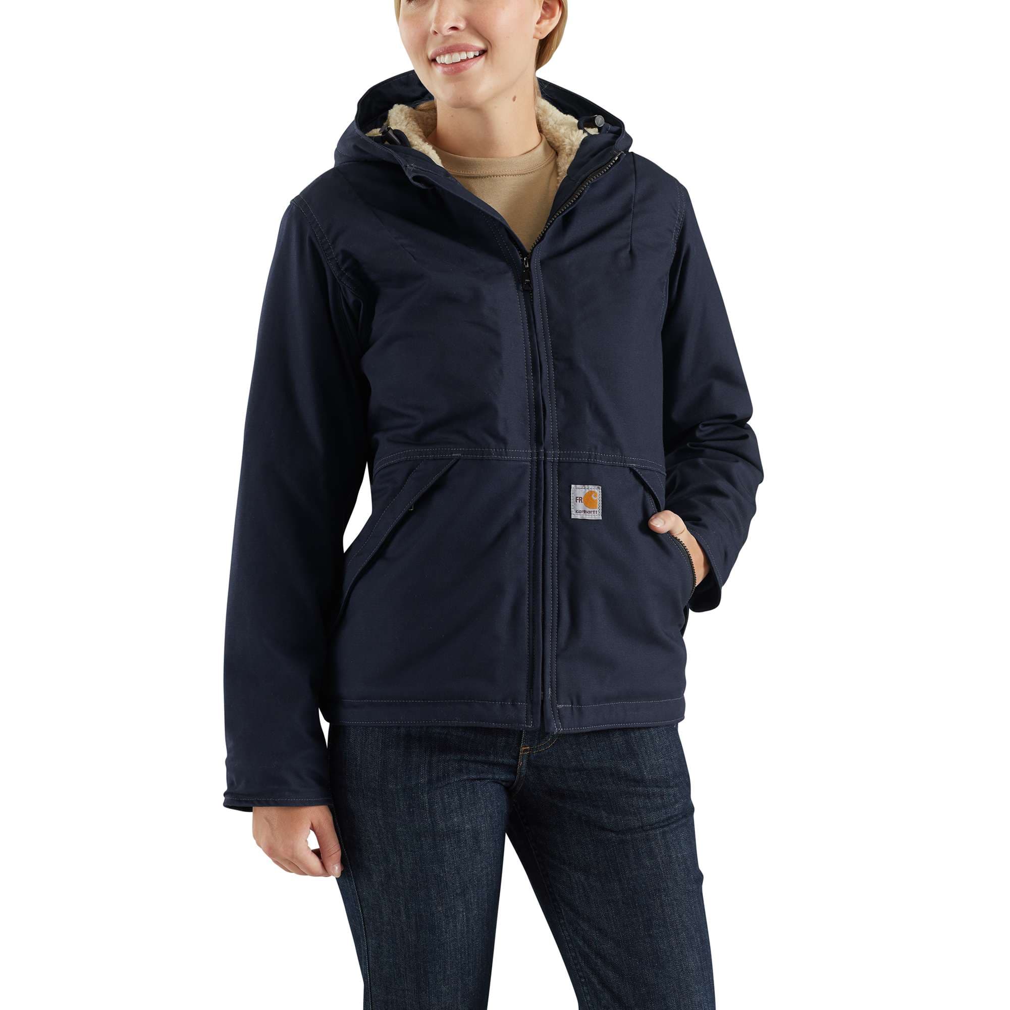 Women's Flame-Resistant Full Swing Quick Duck Jacket/Sherpa-Lined - 3 Warmest Rating - Carhartt Outlet