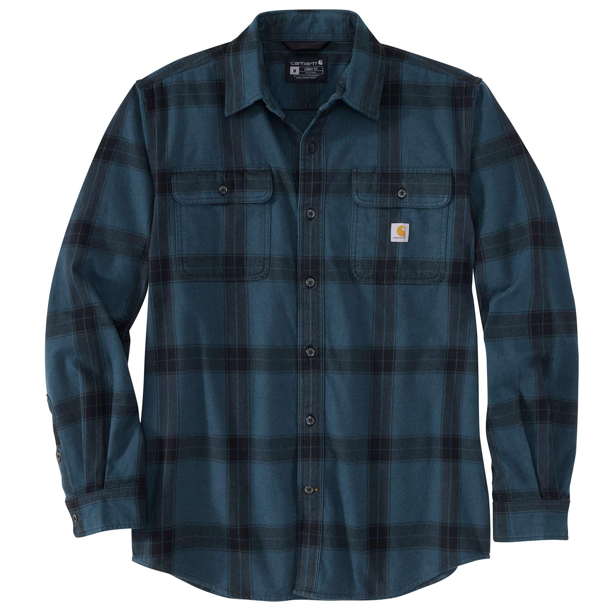 Loose Fit Heavyweight Flannel Long-Sleeve Plaid Shirt - Carhartt Outlet