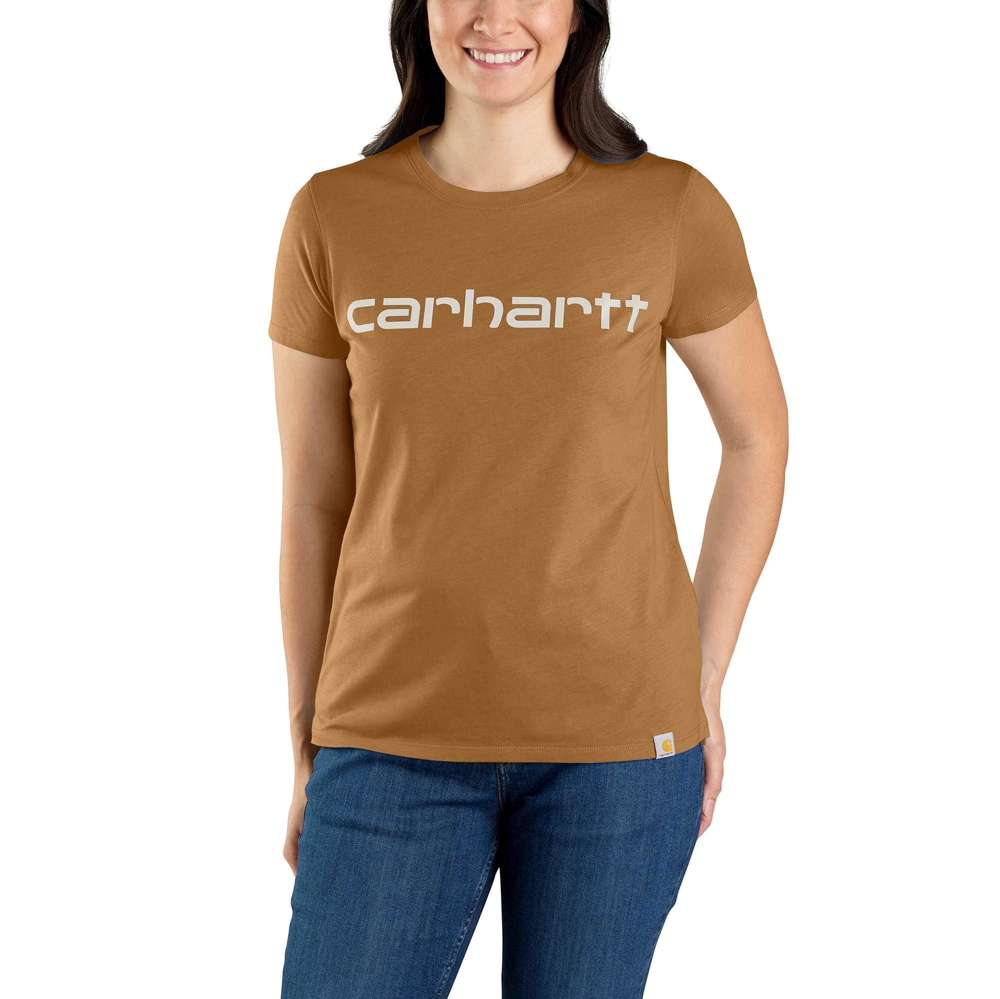 Women's Relaxed Fit Lightweight Short-Sleeve Logo Graphic T-Shirt - Carhartt Outlet