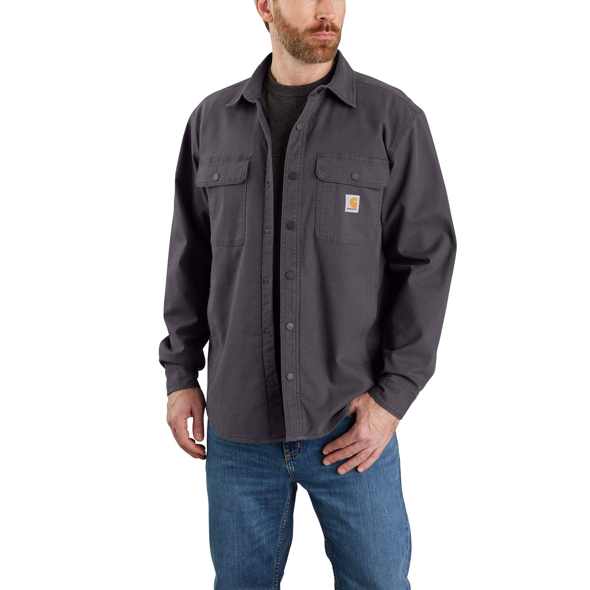 Rugged Flex Relaxed Fit Canvas Fleece-Lined Shirt Jac - Carhartt Outlet