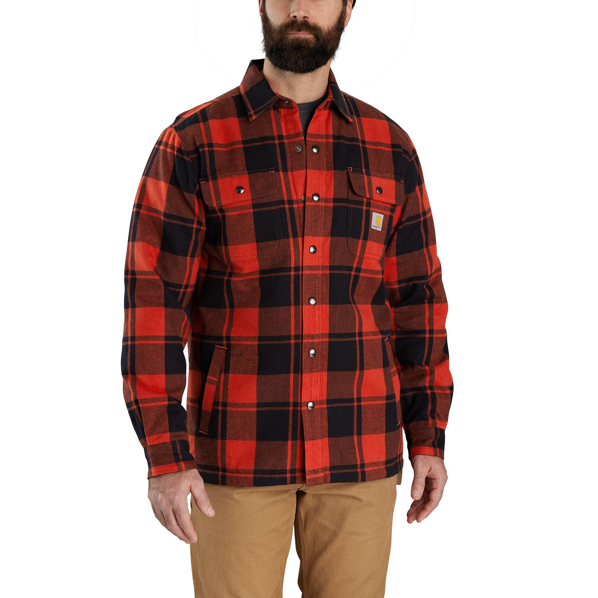 Relaxed Fit Flannel Sherpa-Lined Shirt Jac - Carhartt Outlet