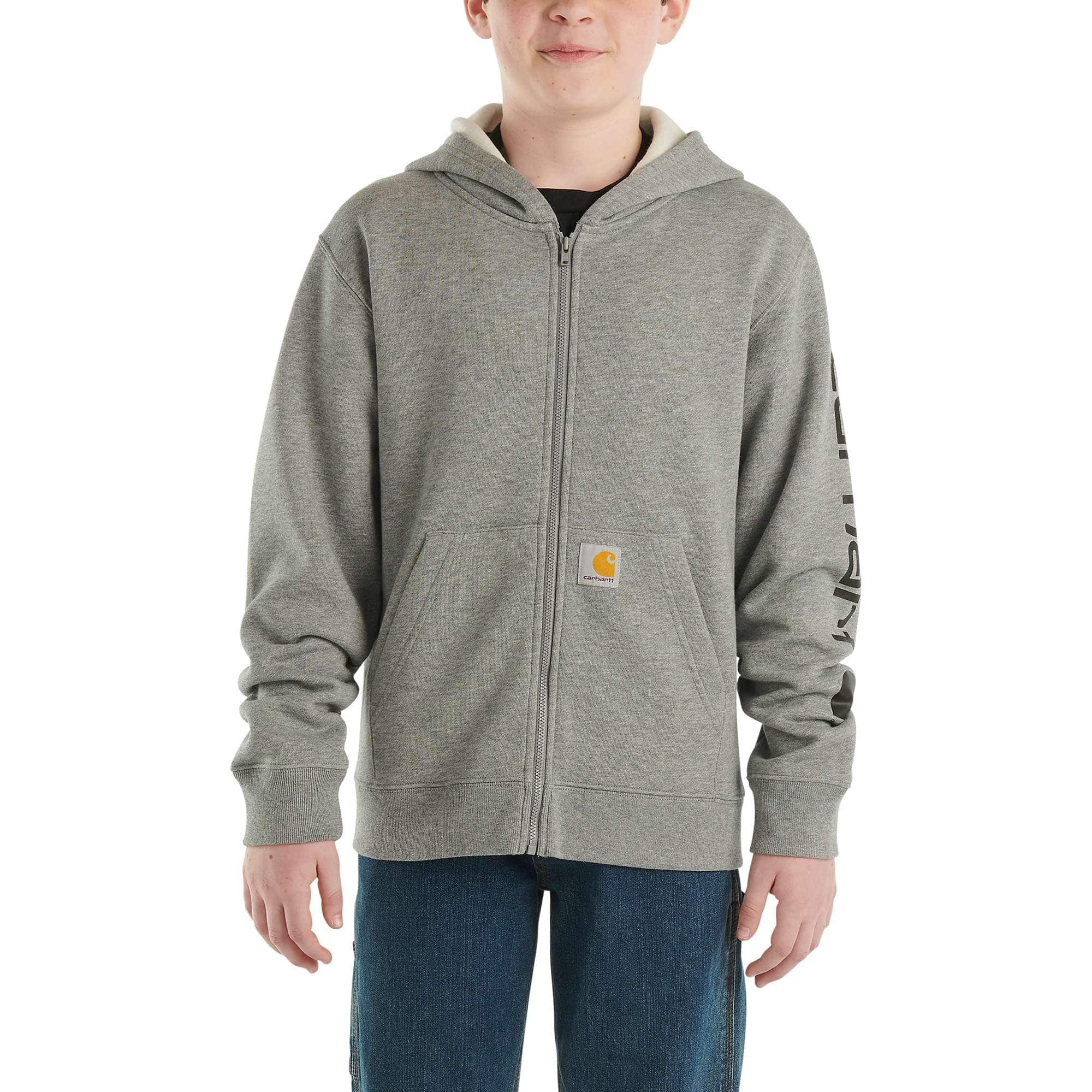 Boys' Long-Sleeve Full-Zip Logo Sweatshirt (Child/Youth) - Carhartt Outlet