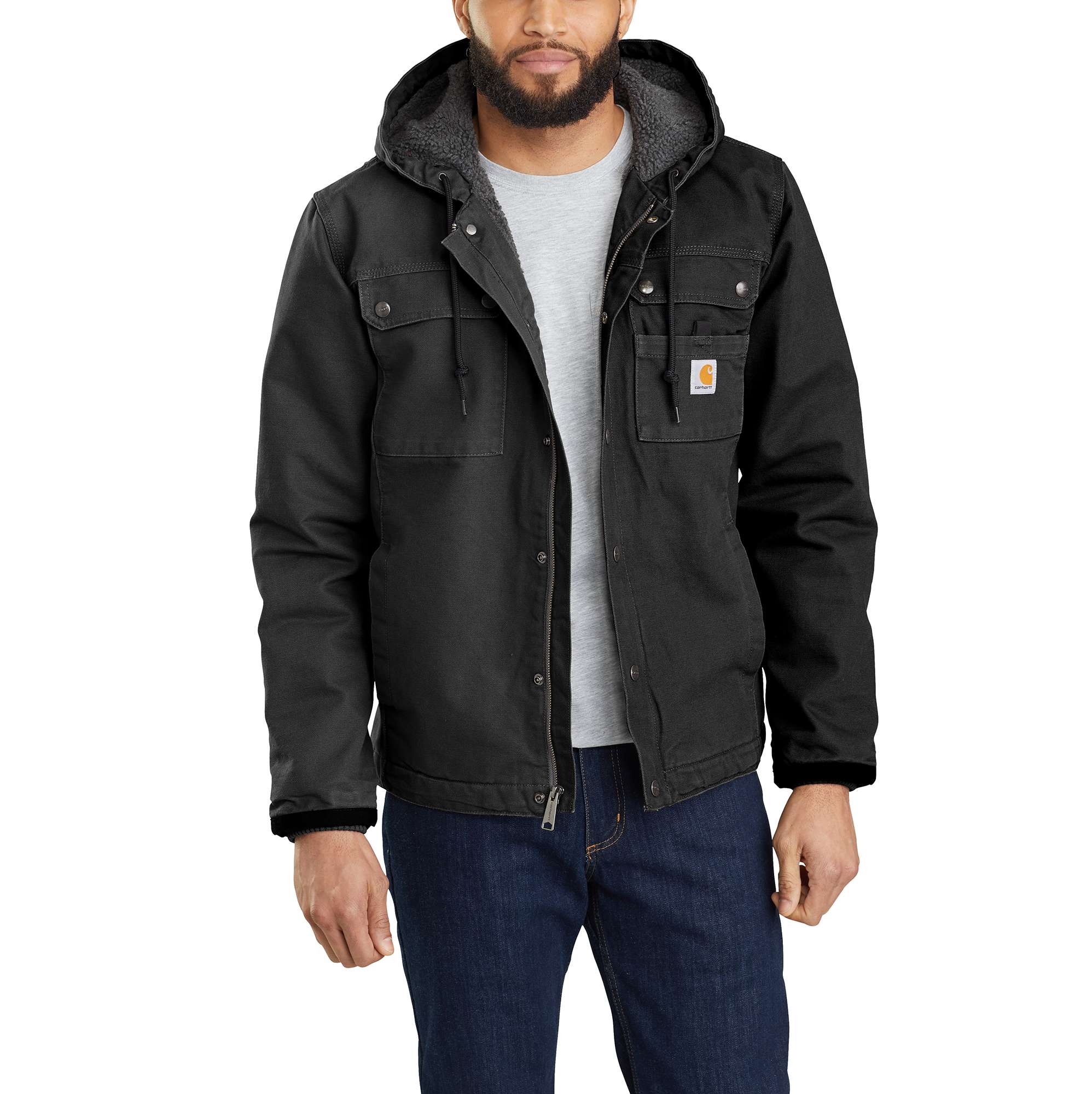 Relaxed Fit Washed Duck Sherpa-Lined Utility Jacket - Carhartt Outlet